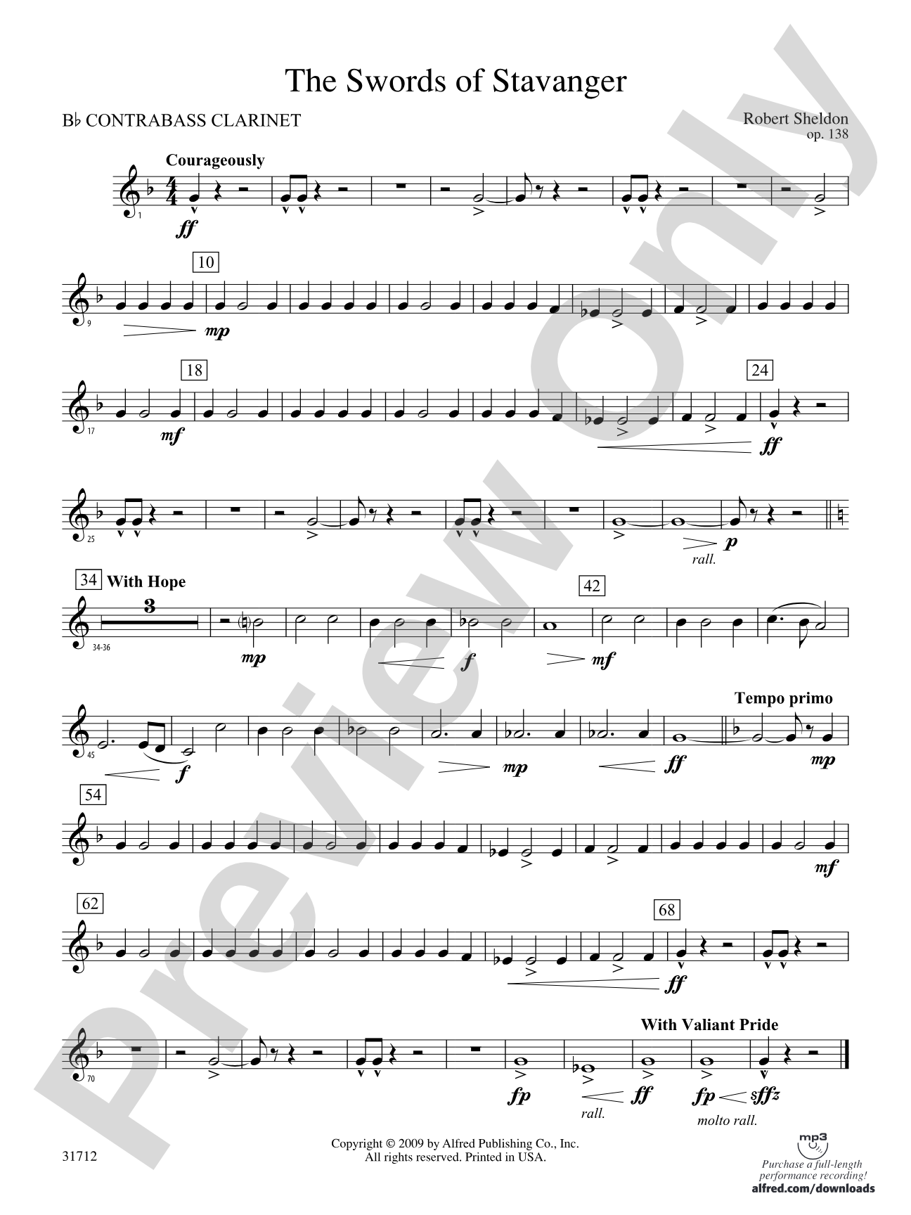 The Swords of Stavanger: (wp) B-flat Contrabass Clarinet