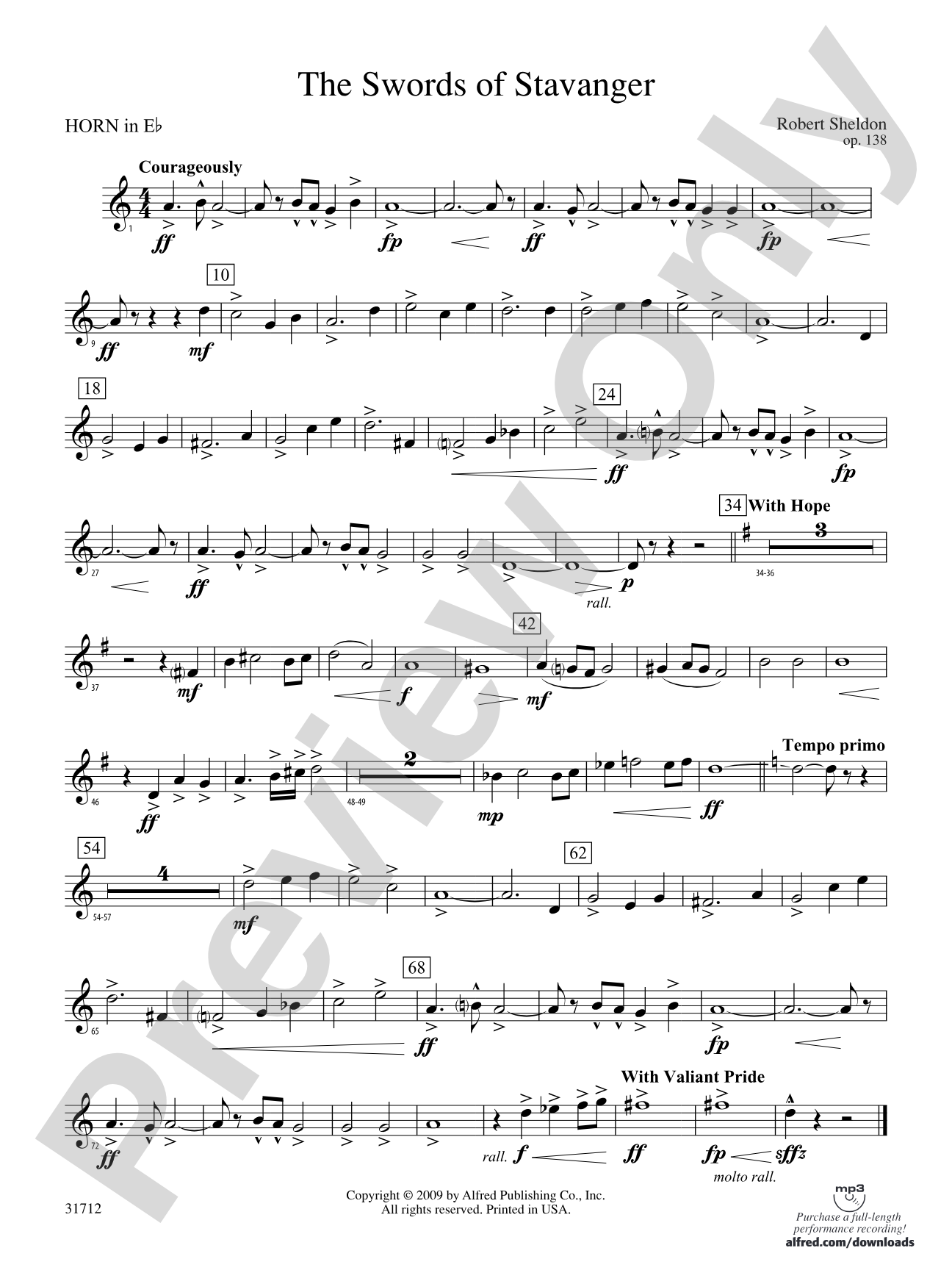 The Swords of Stavanger: (wp) 1st Horn in E-flat