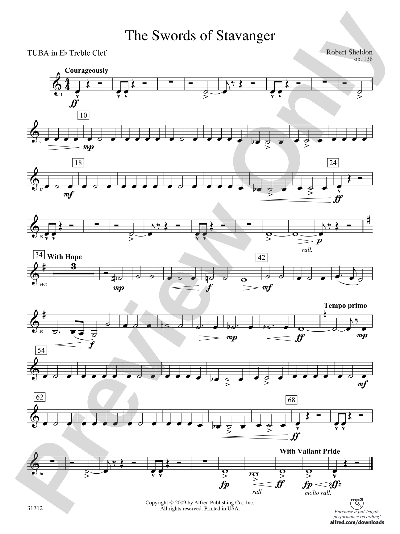 The Swords of Stavanger: (wp) E-flat Tuba T.C.