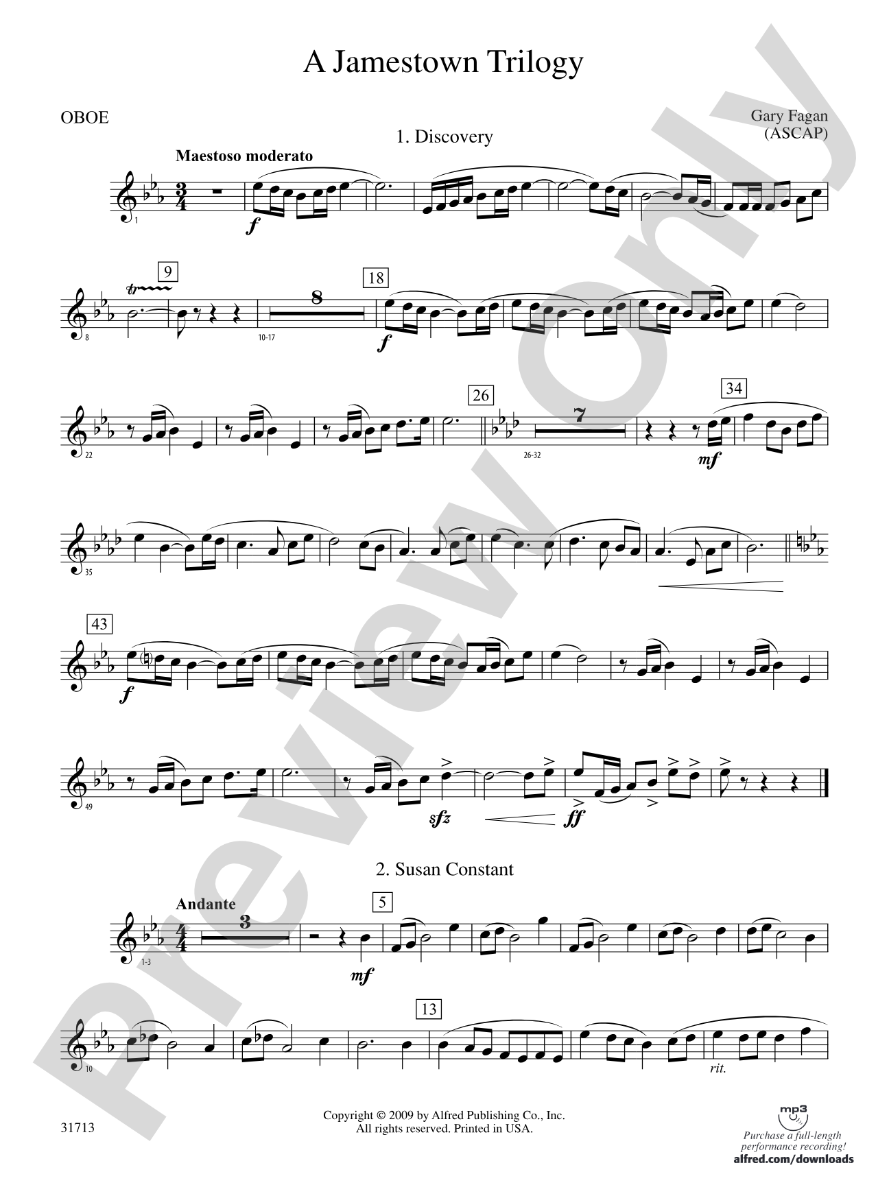 A Jamestown Trilogy: Oboe