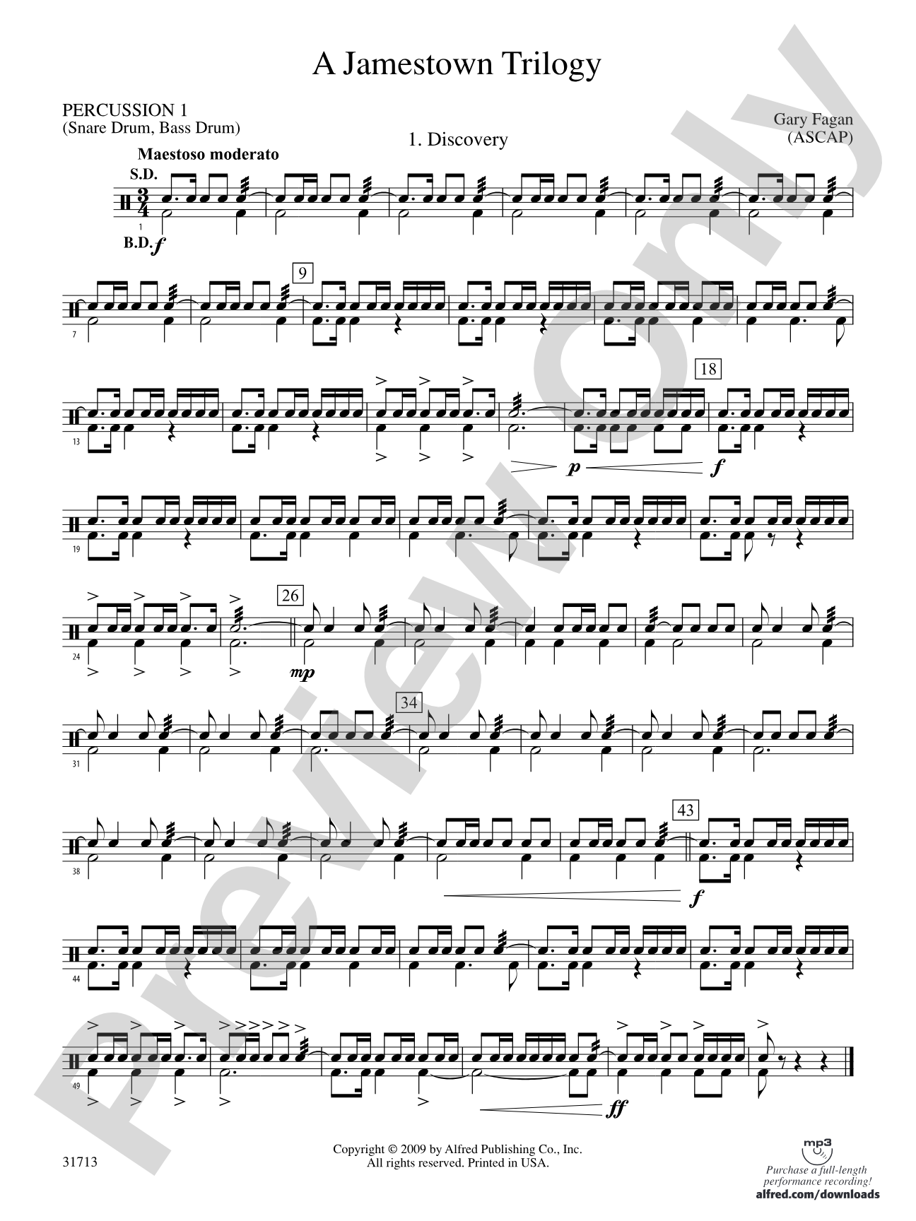 A Jamestown Trilogy: 1st Percussion