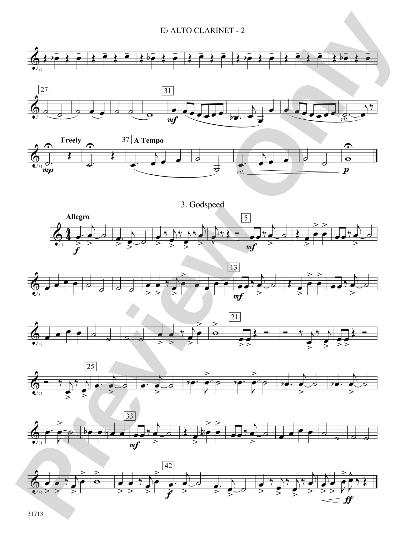 A Jamestown Trilogy: (wp) E-flat Alto Clarinet