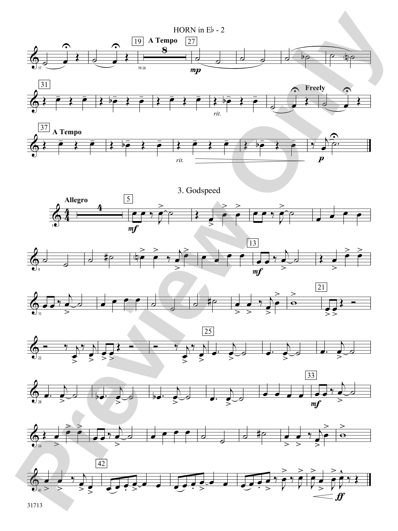 A Jamestown Trilogy: (wp) 1st Horn in E-flat