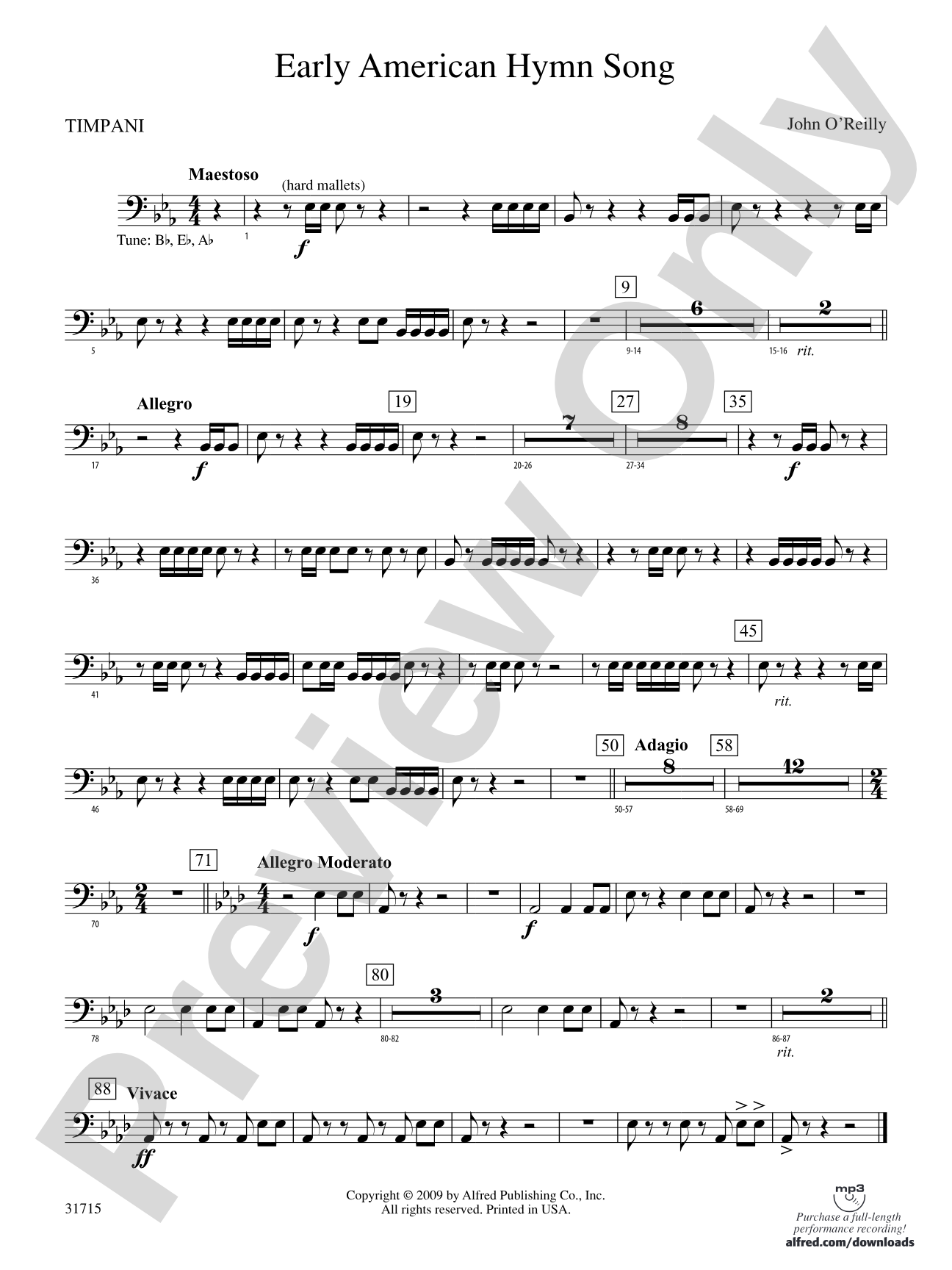 Early American Hymn Song: Timpani