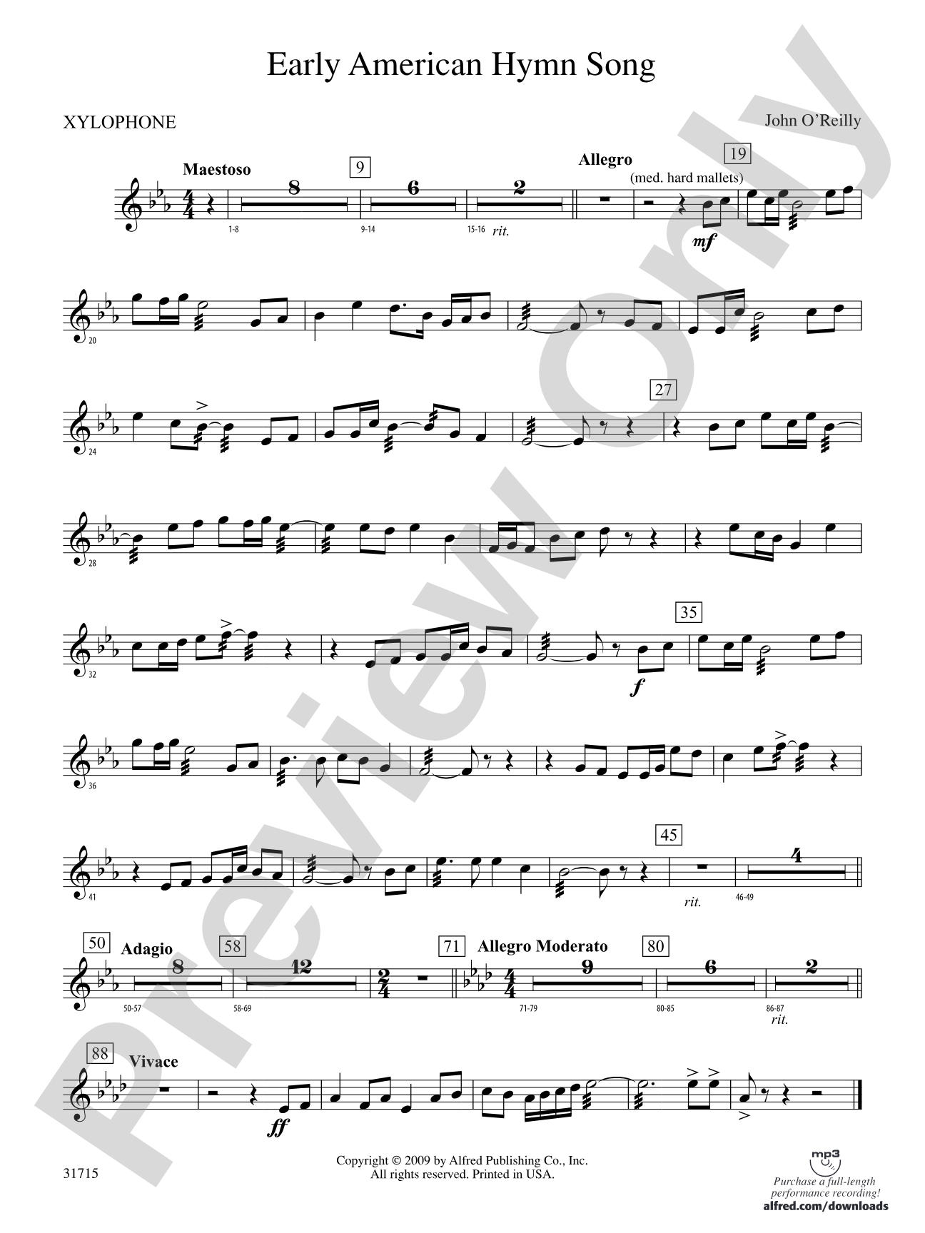 Early American Hymn Song: Xylophone
