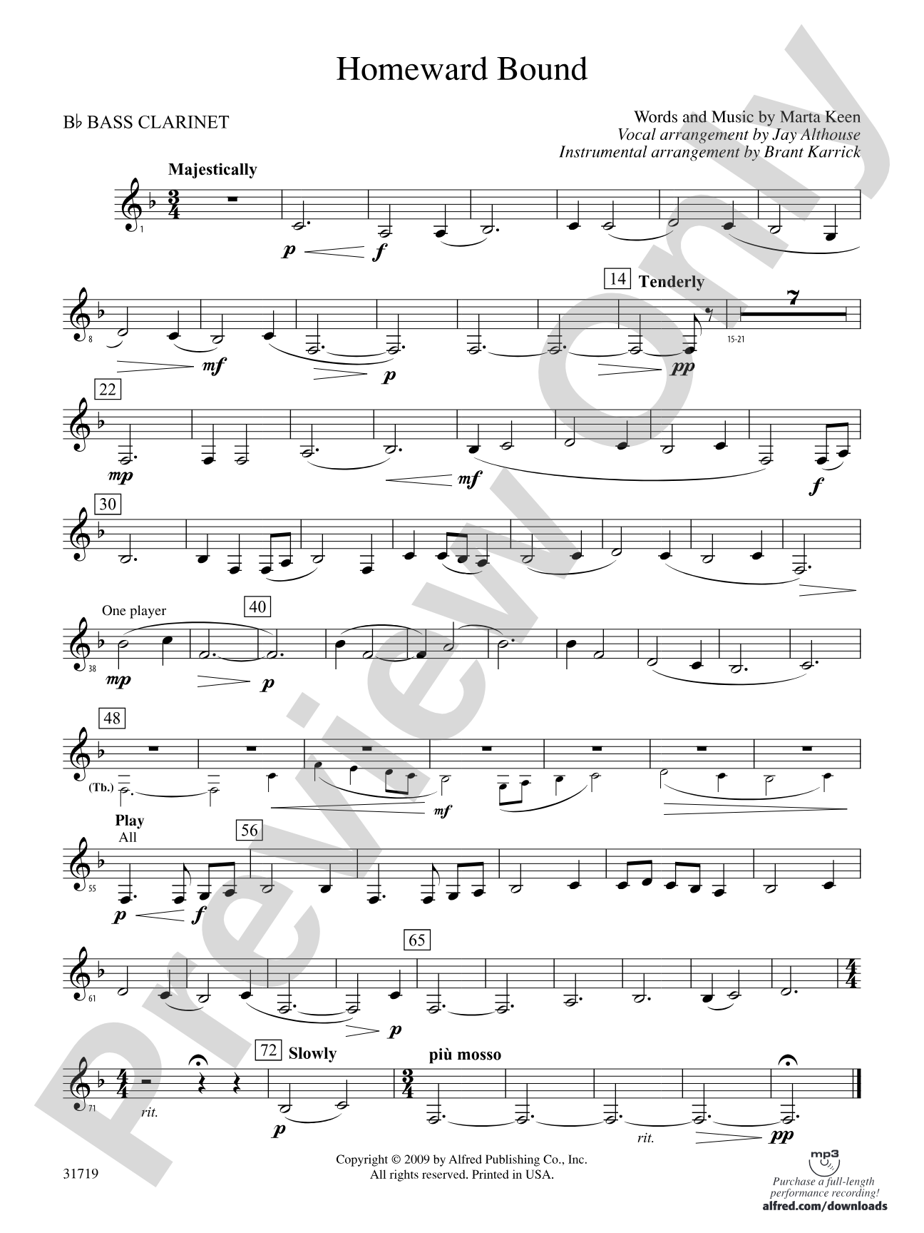 Homeward Bound: B-flat Bass Clarinet