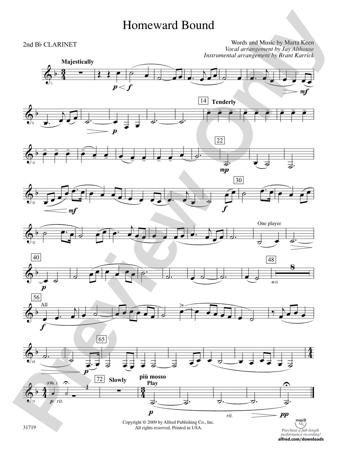 Homeward Bound: 2nd B-flat Clarinet