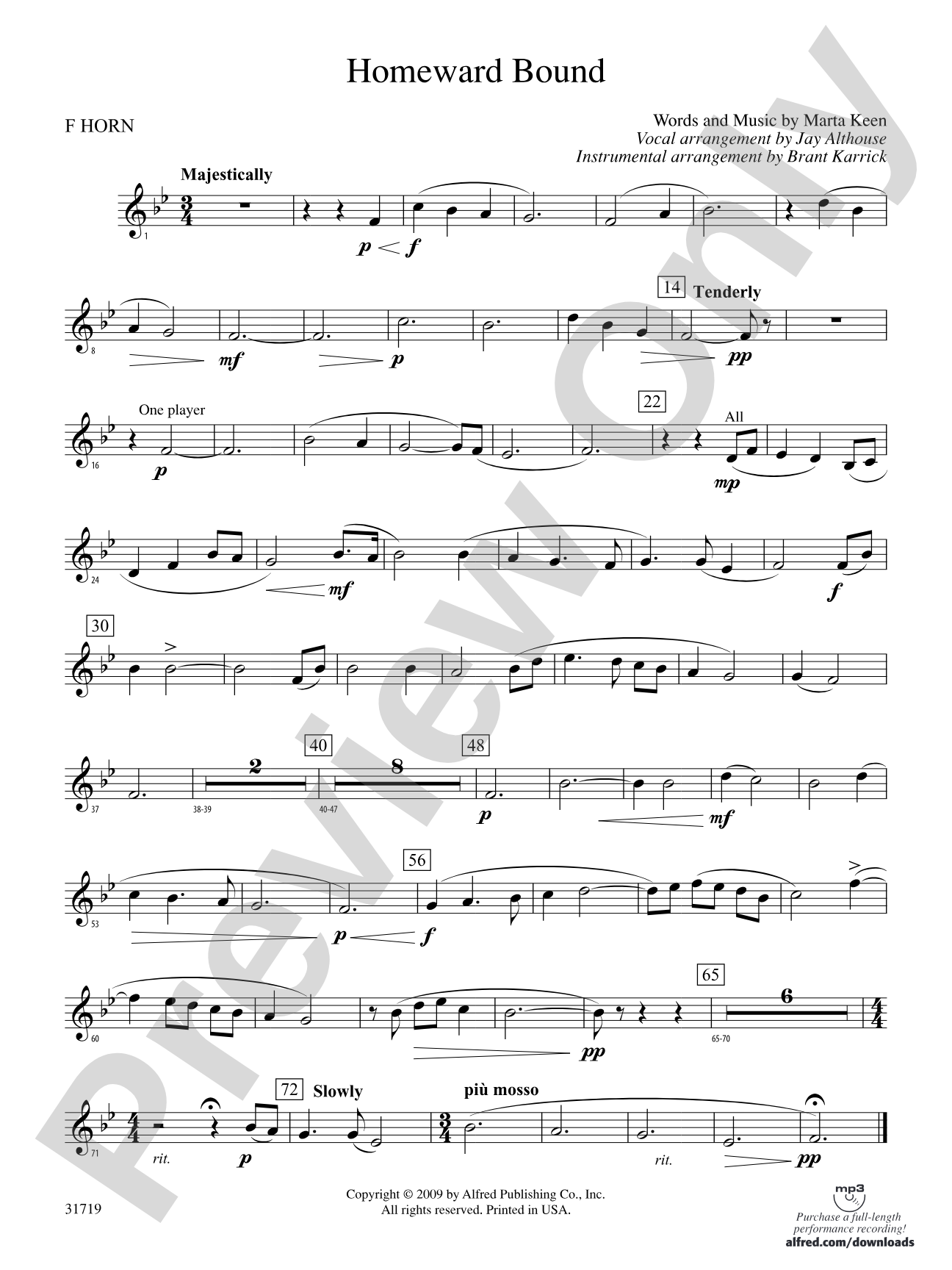 Homeward Bound: 1st F Horn