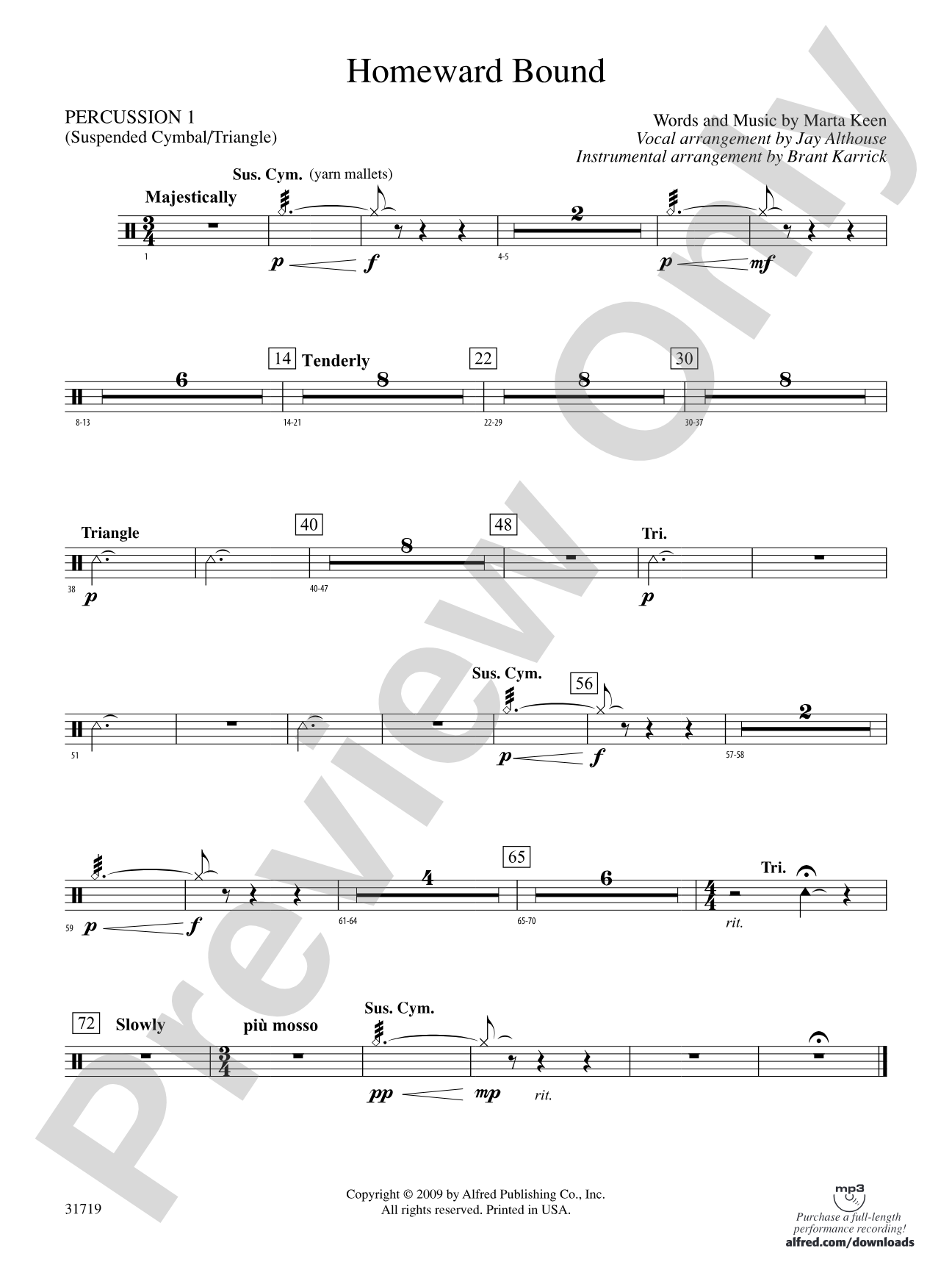 Homeward Bound: 1st Percussion