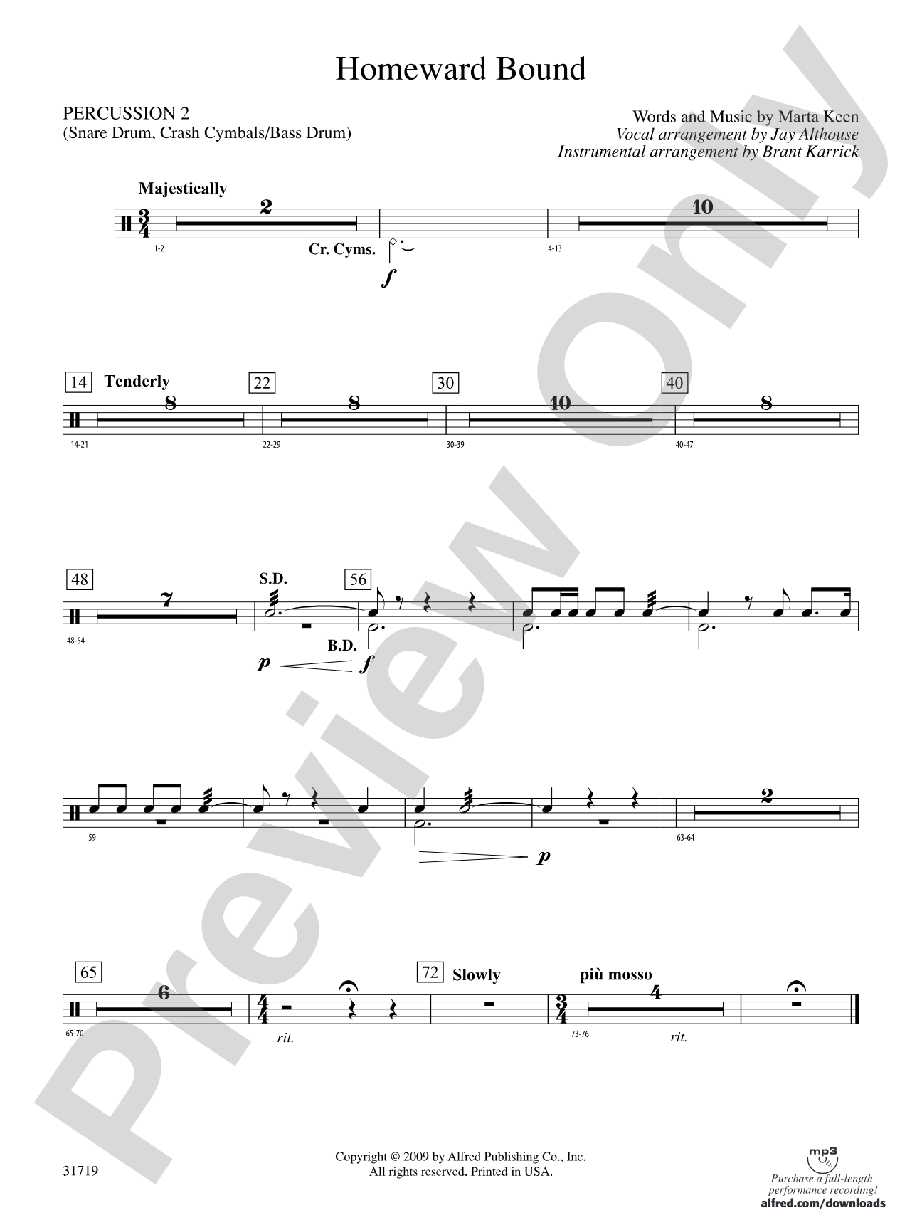 Homeward Bound: 2nd Percussion