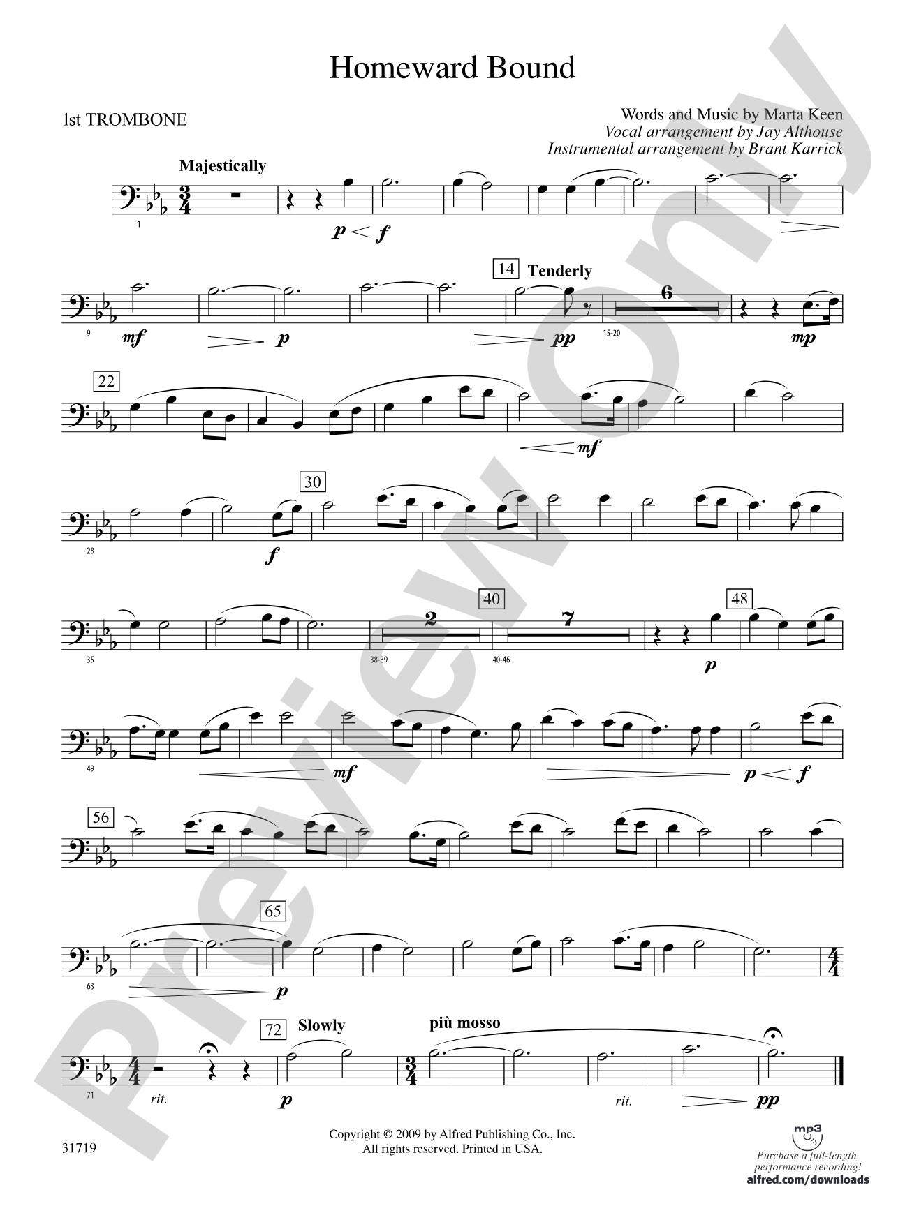 Homeward Bound: 1st Trombone
