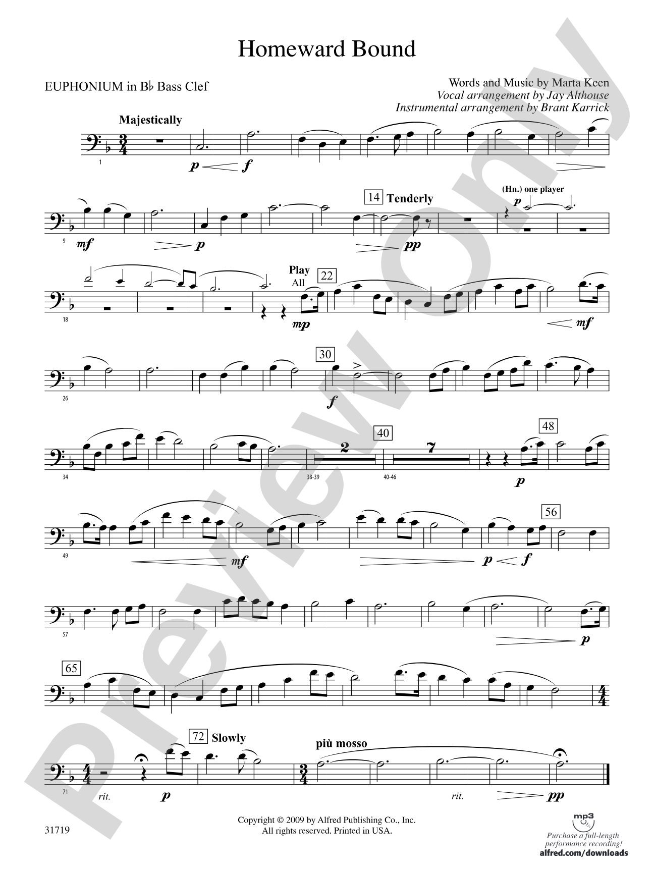 Homeward Bound: (wp) B-flat Baritone B.C.