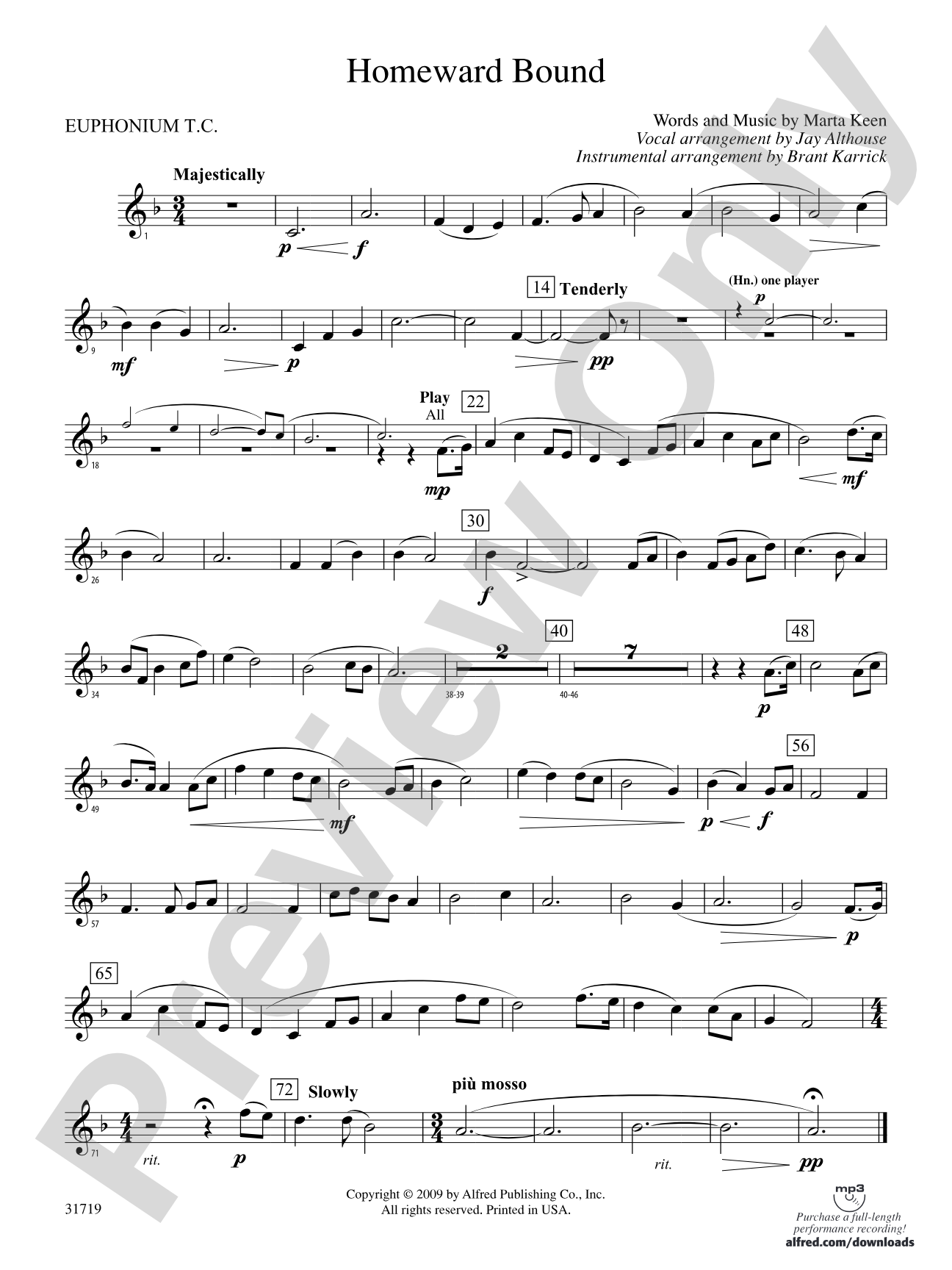 Homeward Bound: (wp) Baritone T.C.