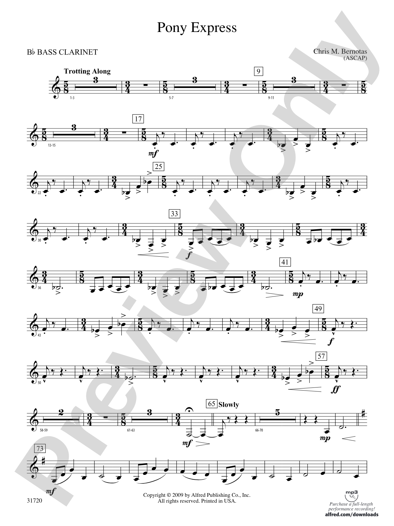Pony Express: B-flat Bass Clarinet