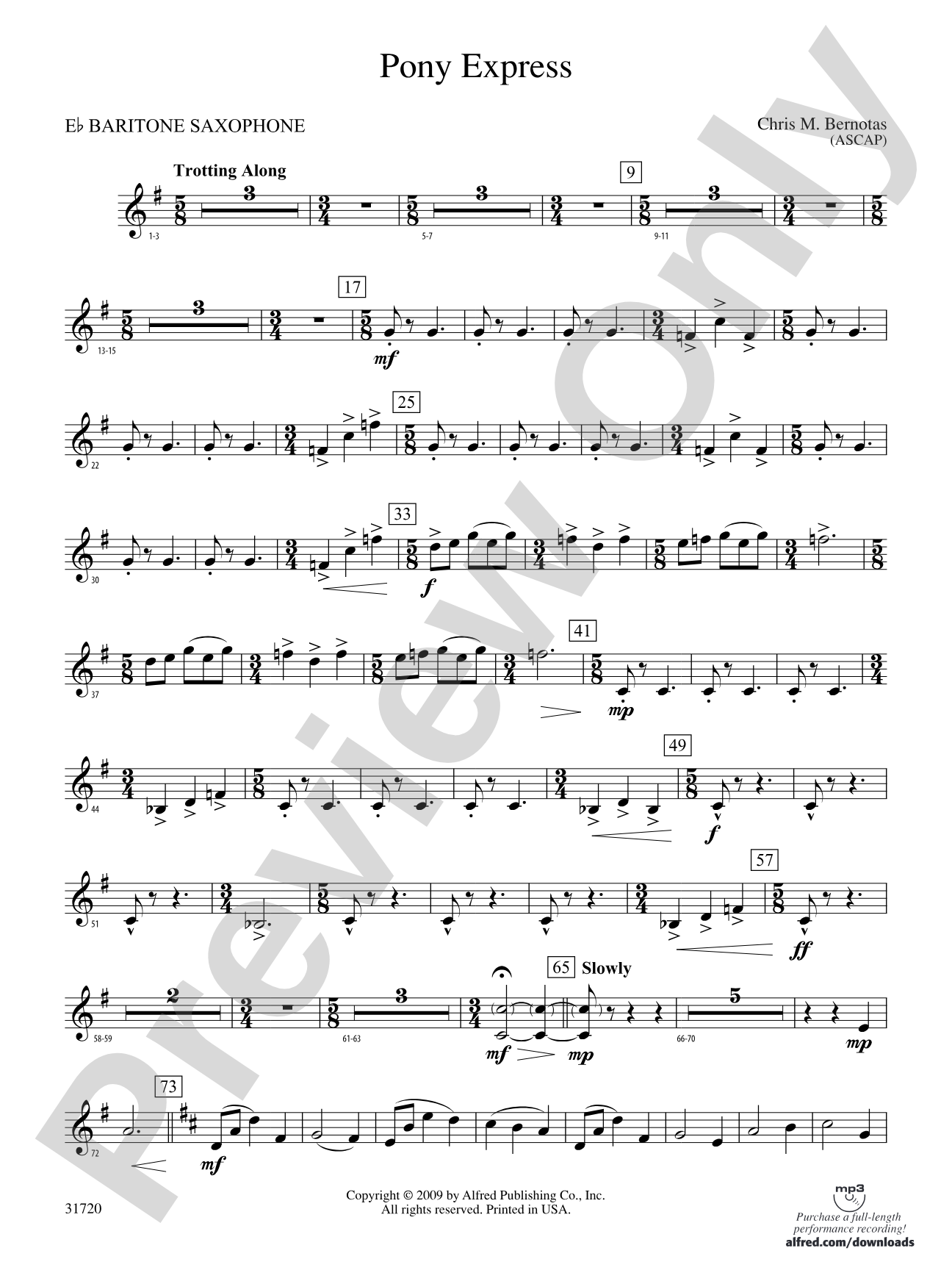 Pony Express: E-flat Baritone Saxophone