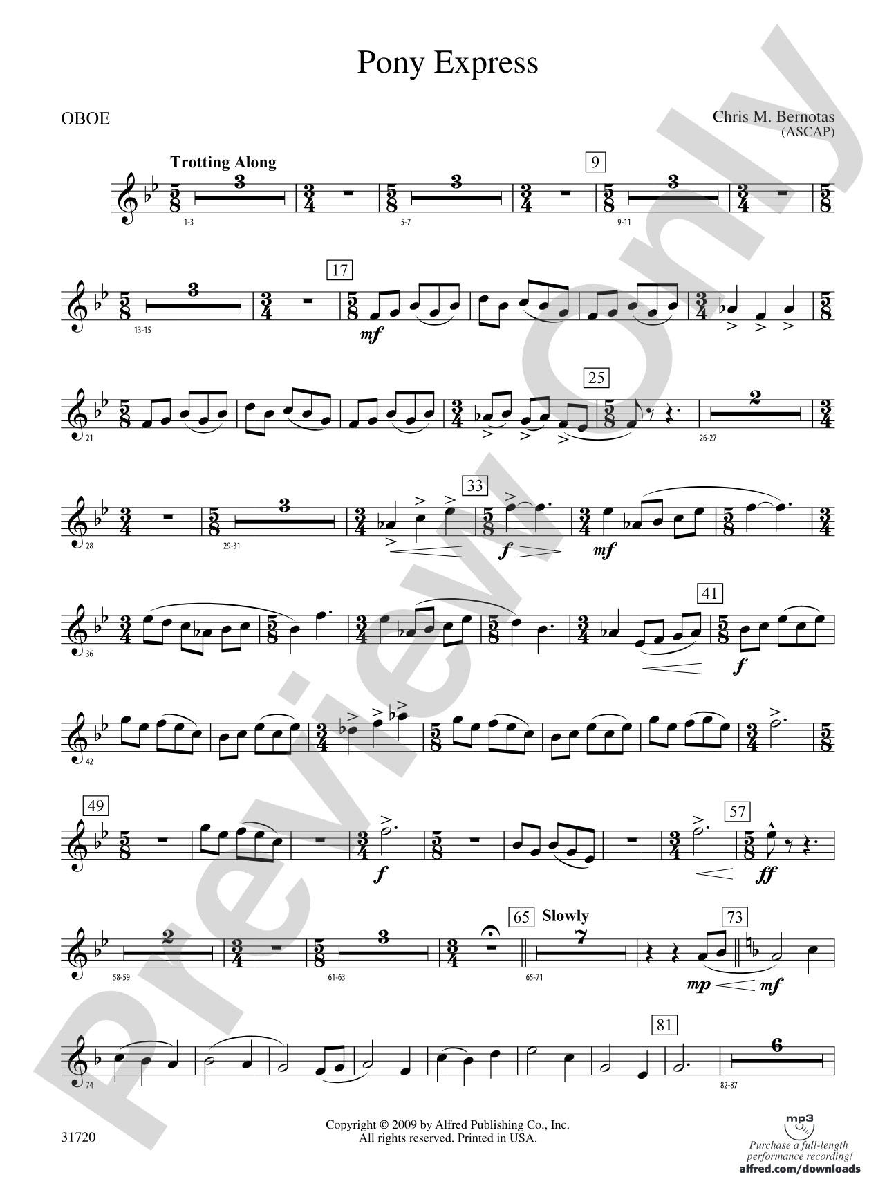 Pony Express: Oboe