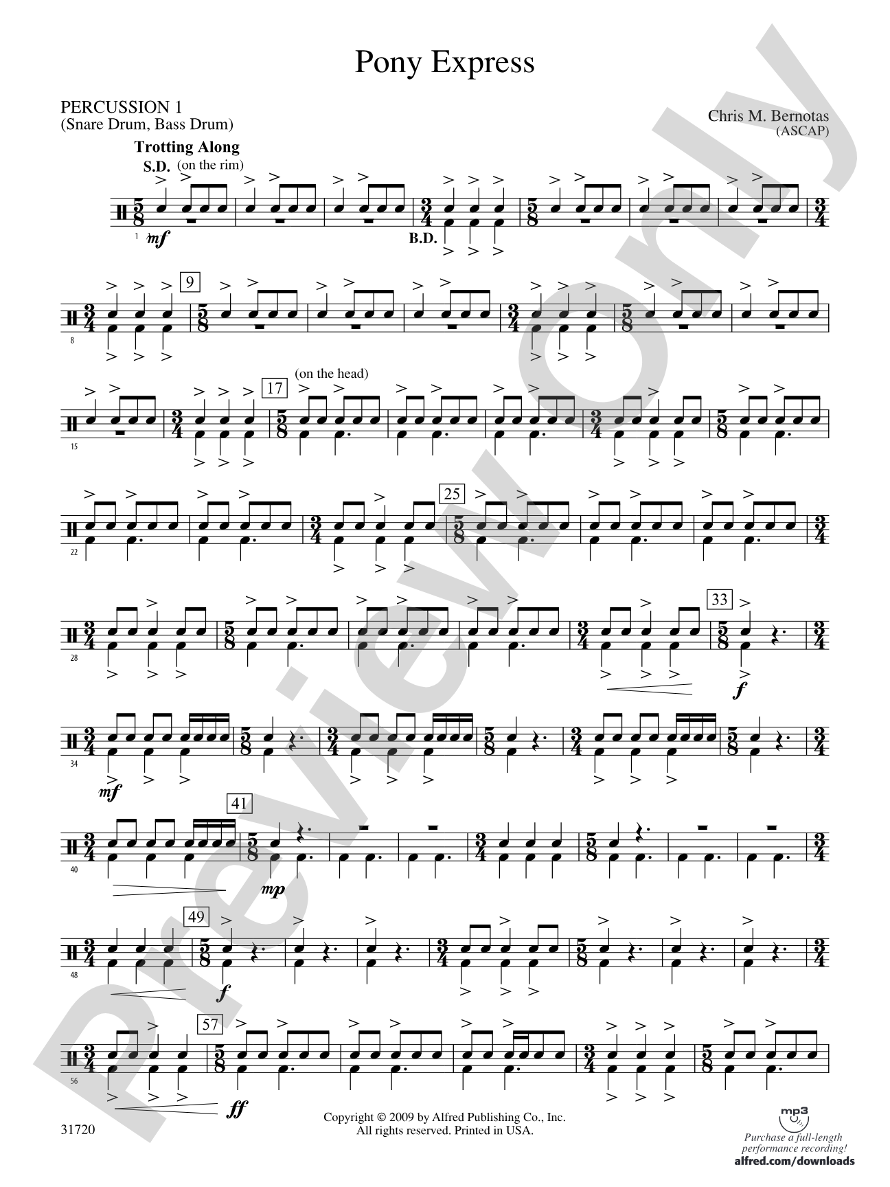 Pony Express: 1st Percussion