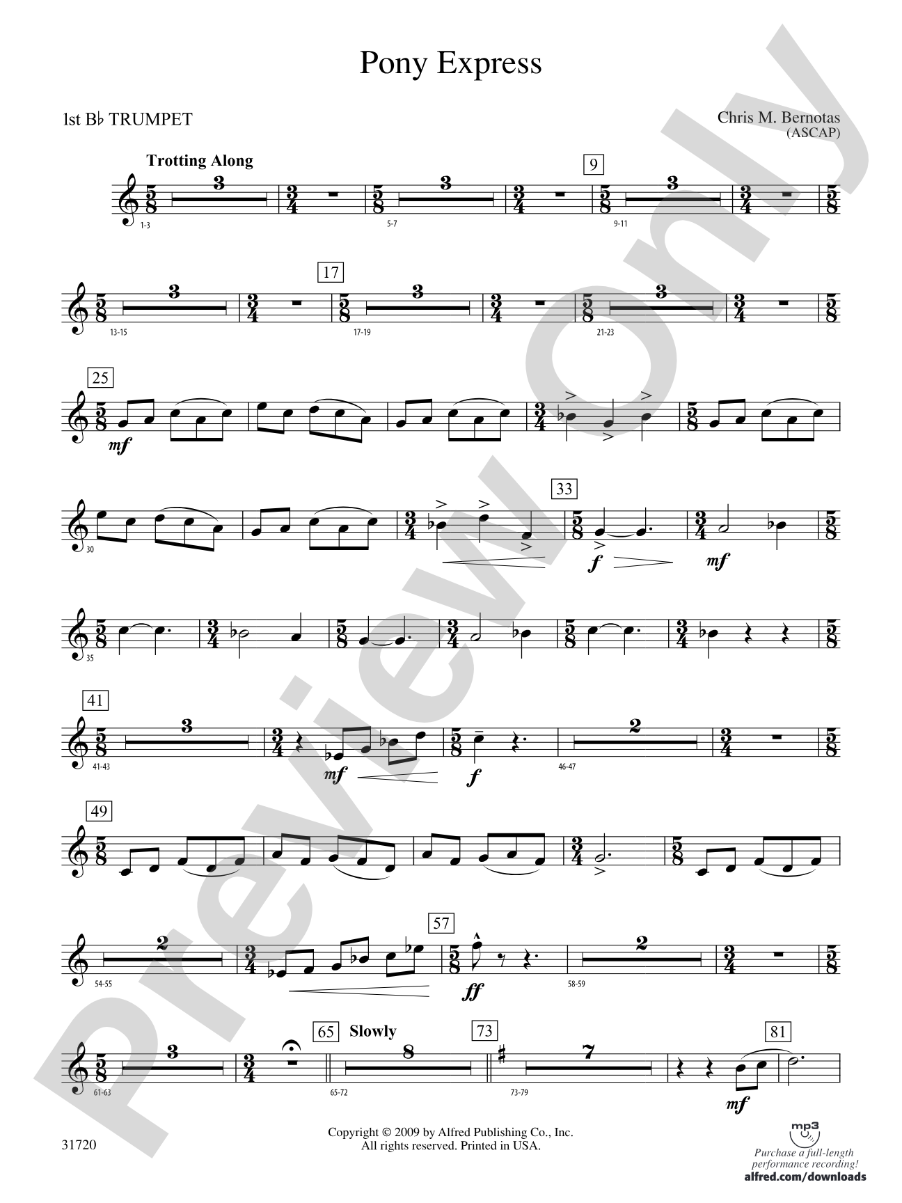 Pony Express: 1st B-flat Trumpet