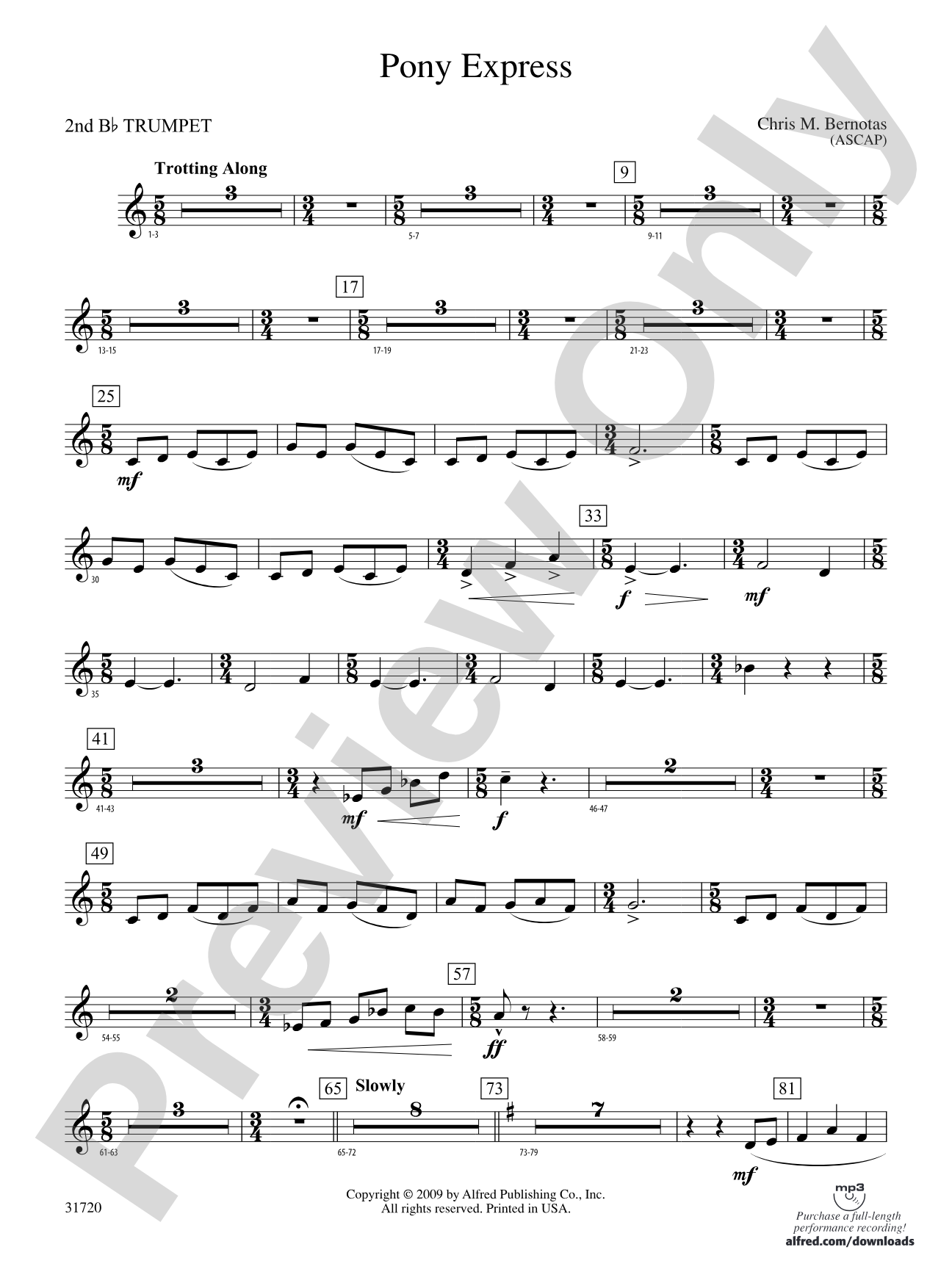Pony Express: 2nd B-flat Trumpet