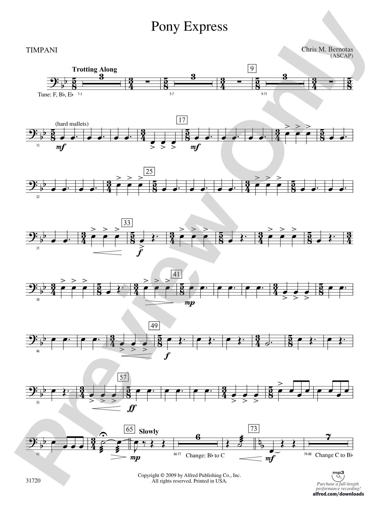 Pony Express: Timpani