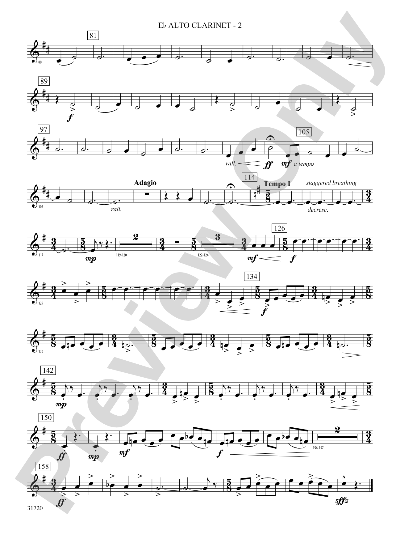 Pony Express: (wp) E-flat Alto Clarinet
