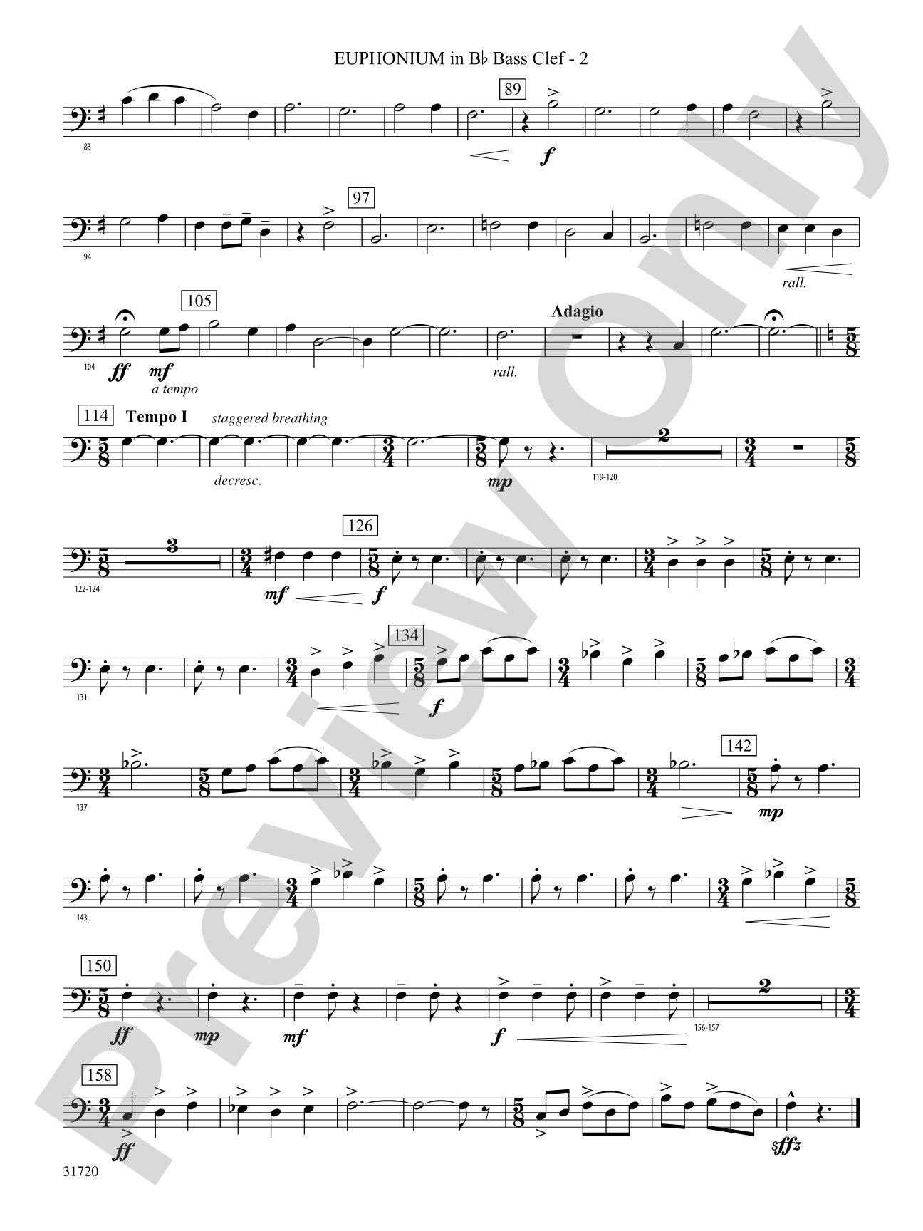 Pony Express: (wp) B-flat Baritone B.C.