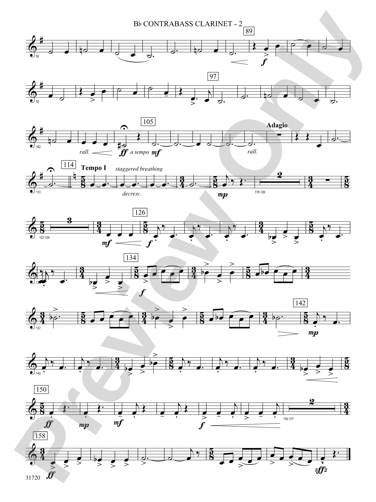 Pony Express: (wp) B-flat Contrabass Clarinet