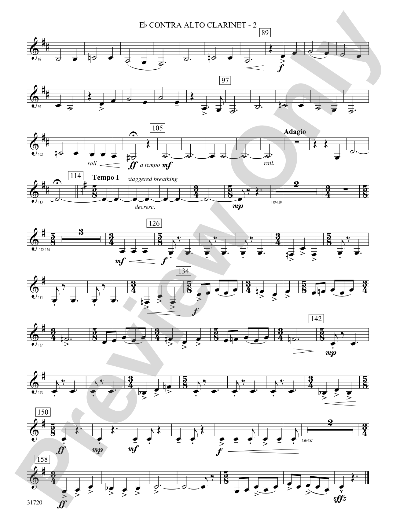 Pony Express: (wp) E-flat Contrabass Clarinet