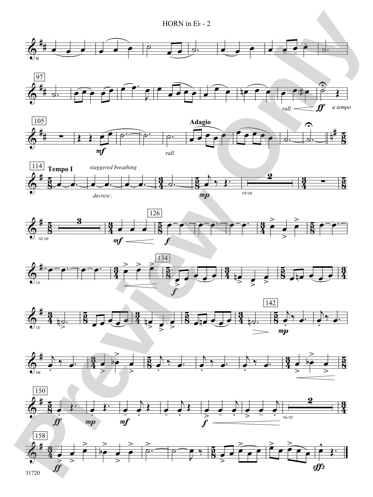 Pony Express: (wp) 1st Horn in E-flat