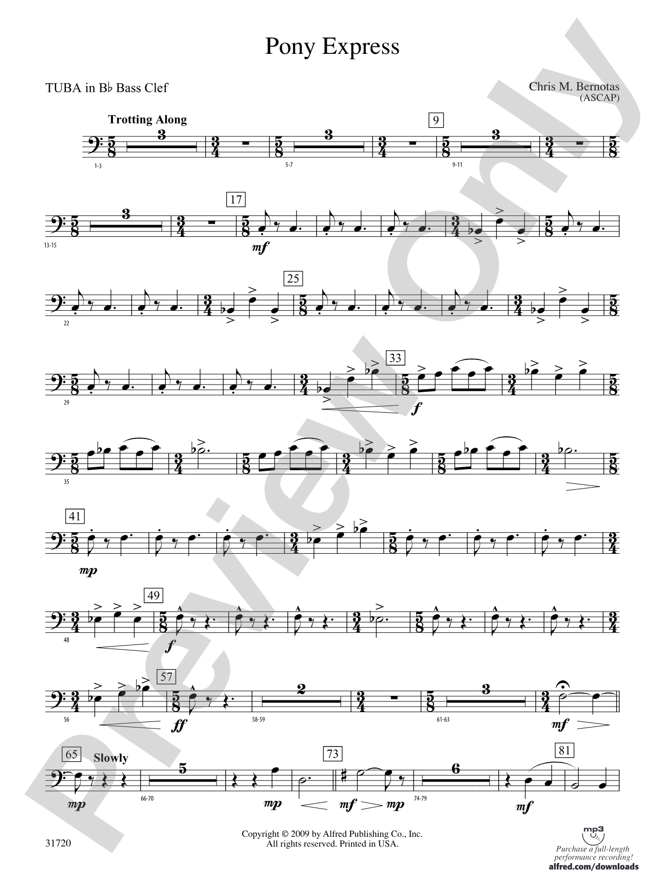 Pony Express: (wp) B-flat Tuba B.C.