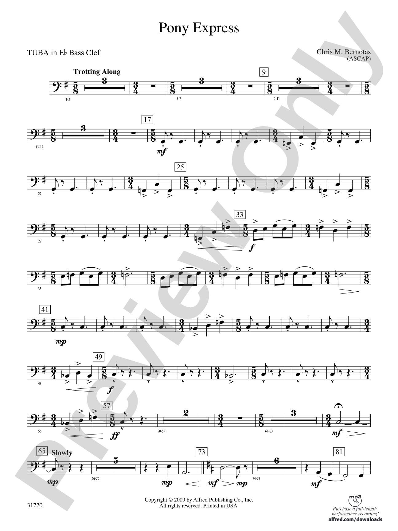 Pony Express: (wp) E-flat Tuba B.C.