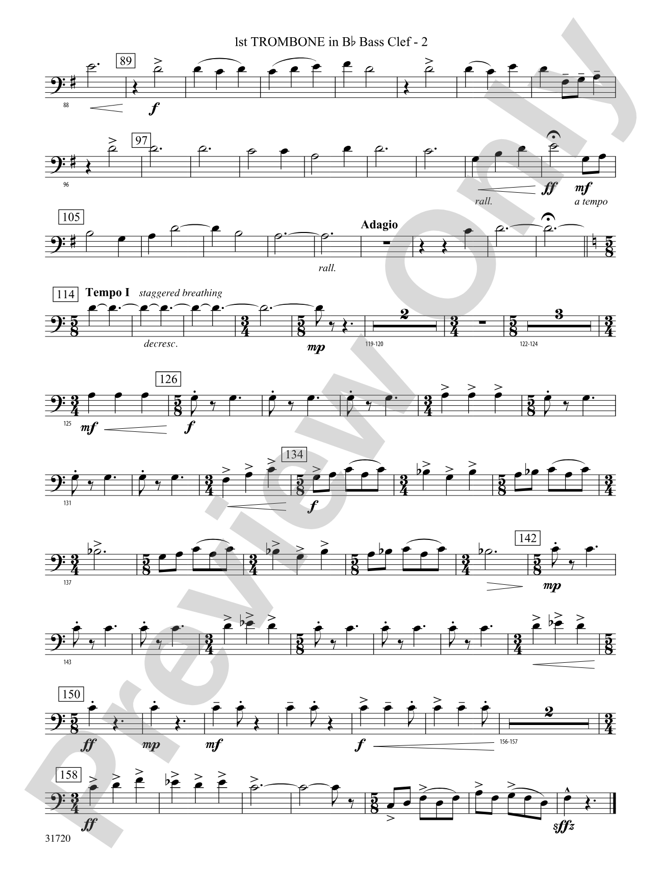 Pony Express: (wp) 1st B-flat Trombone B.C.