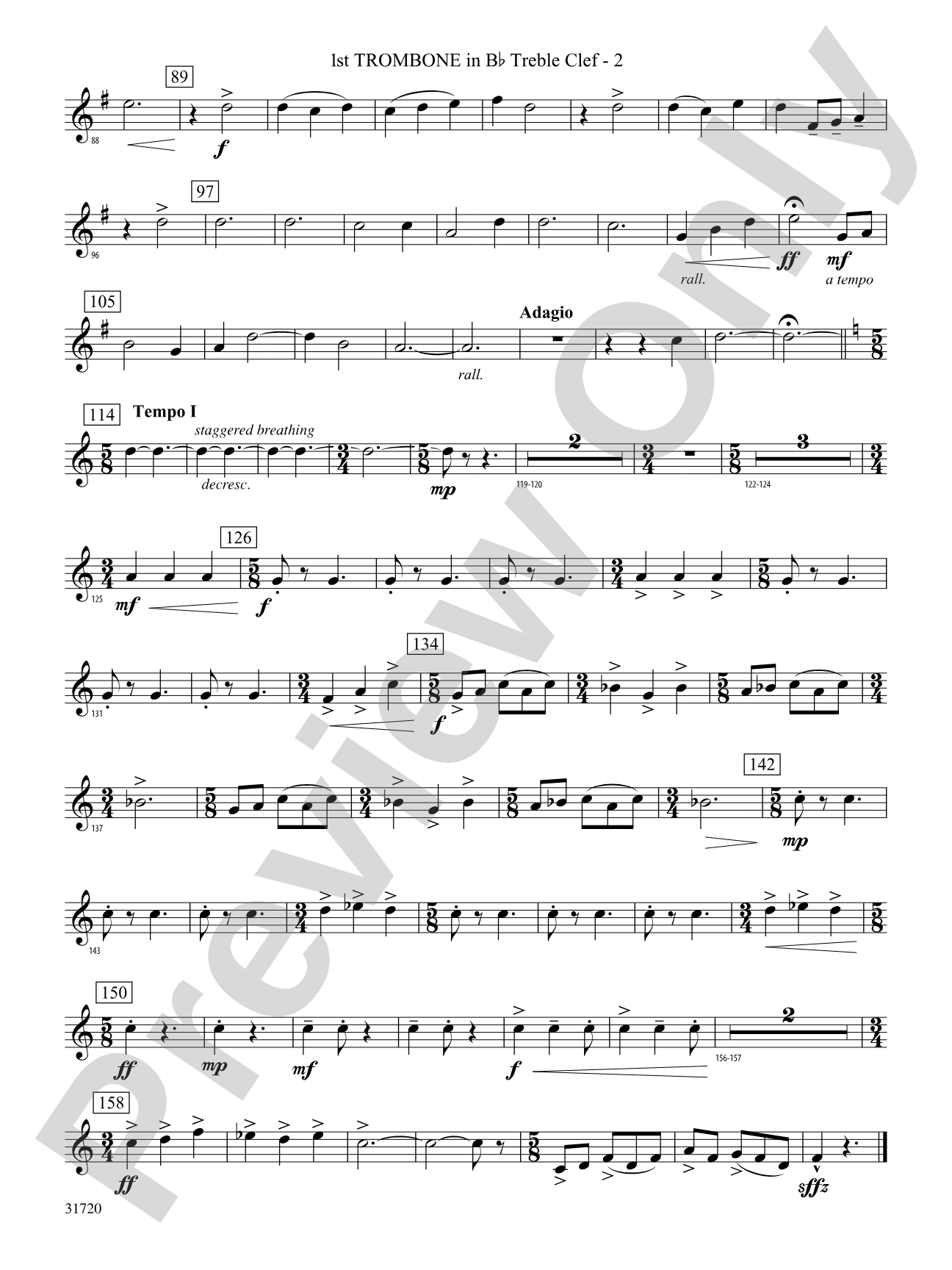 Pony Express: (wp) 1st B-flat Trombone T.C.