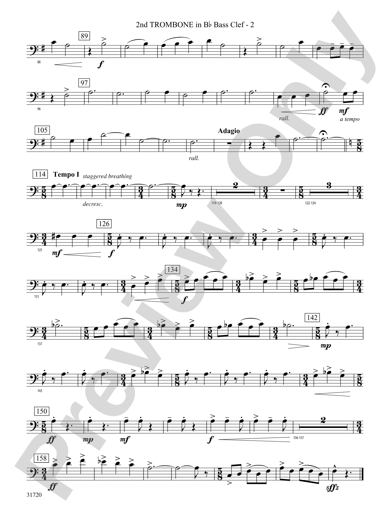 Pony Express: (wp) 2nd B-flat Trombone B.C.