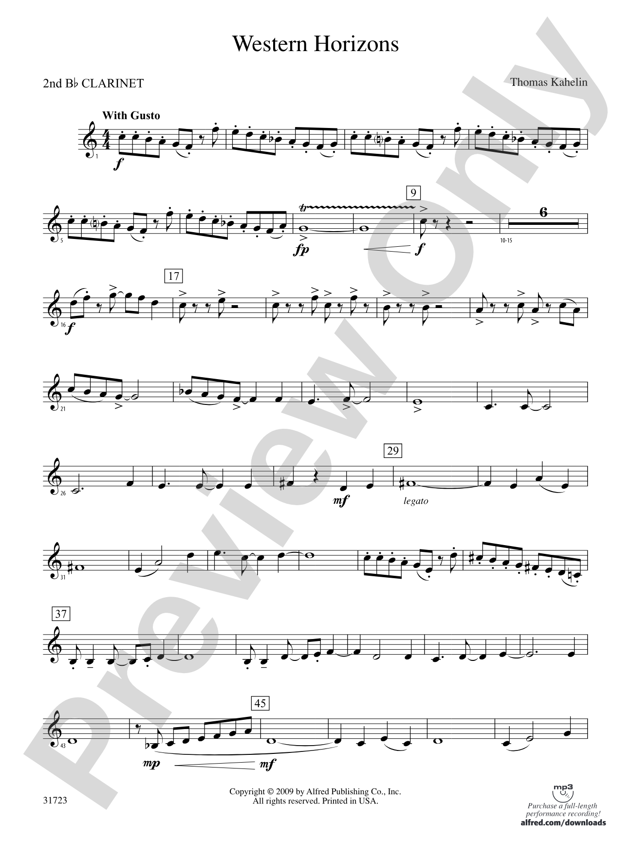 Western Horizons: 2nd B-flat Clarinet