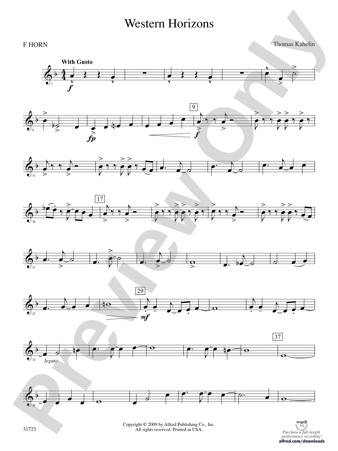 Western Horizons: 1st F Horn