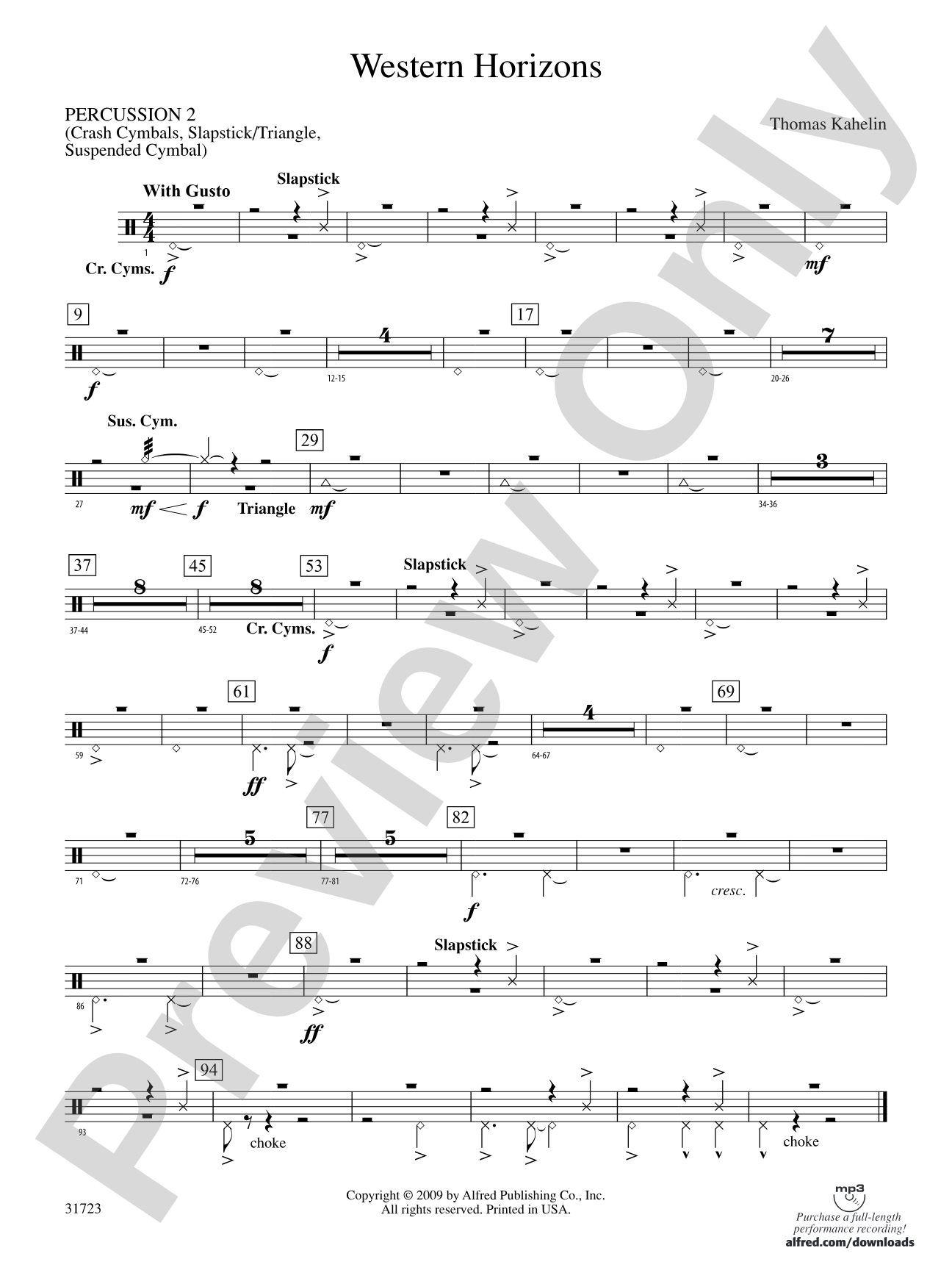 Western Horizons: 2nd Percussion