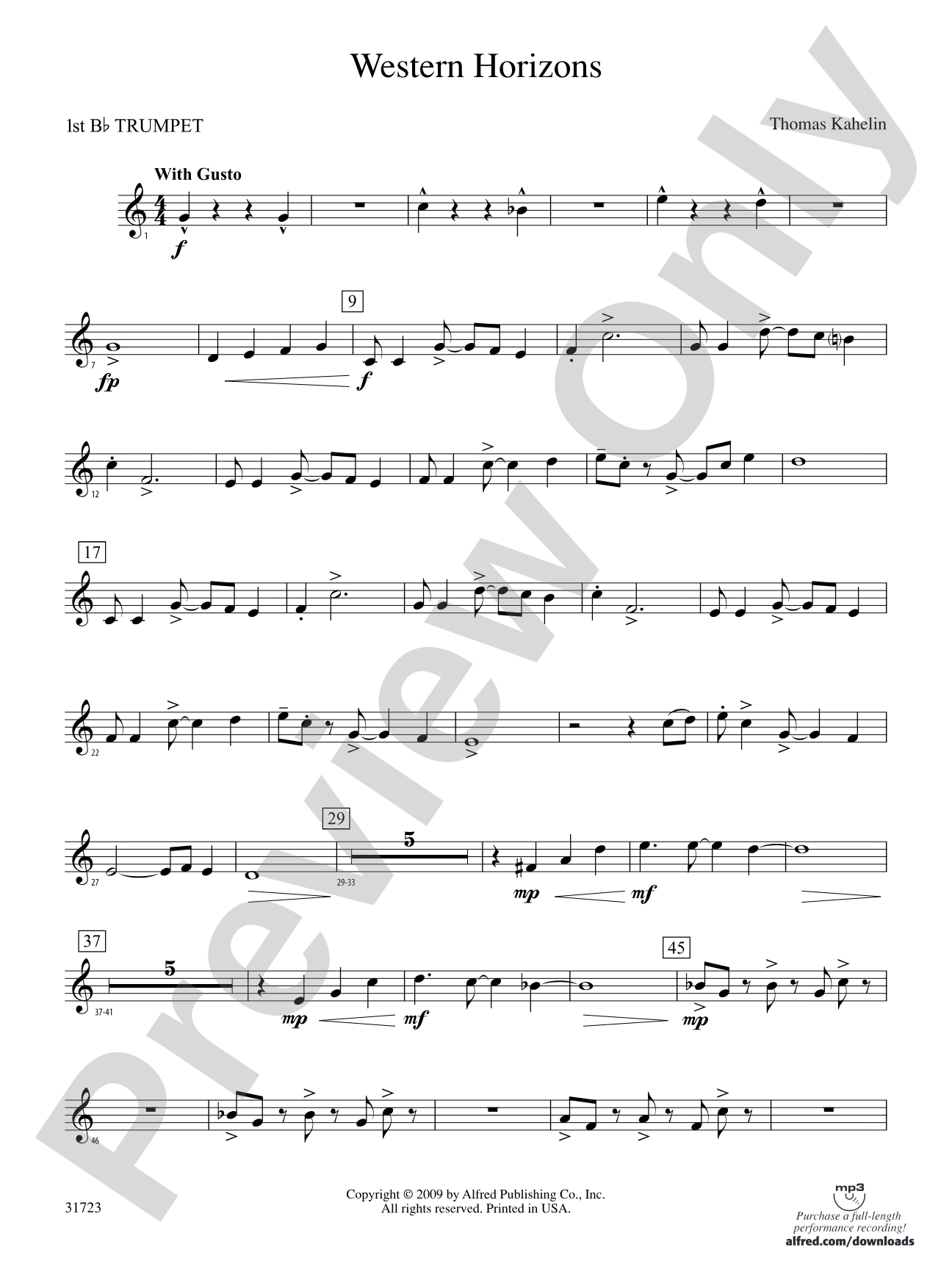Western Horizons: 1st B-flat Trumpet