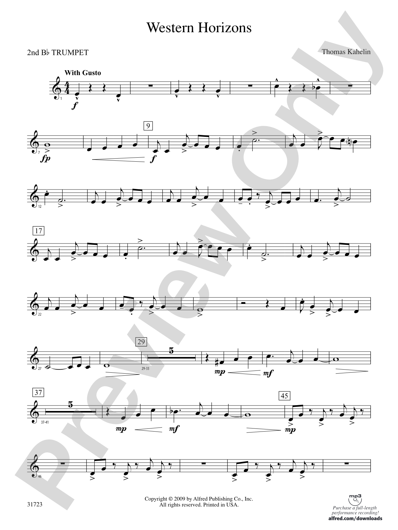 Western Horizons: 2nd B-flat Trumpet