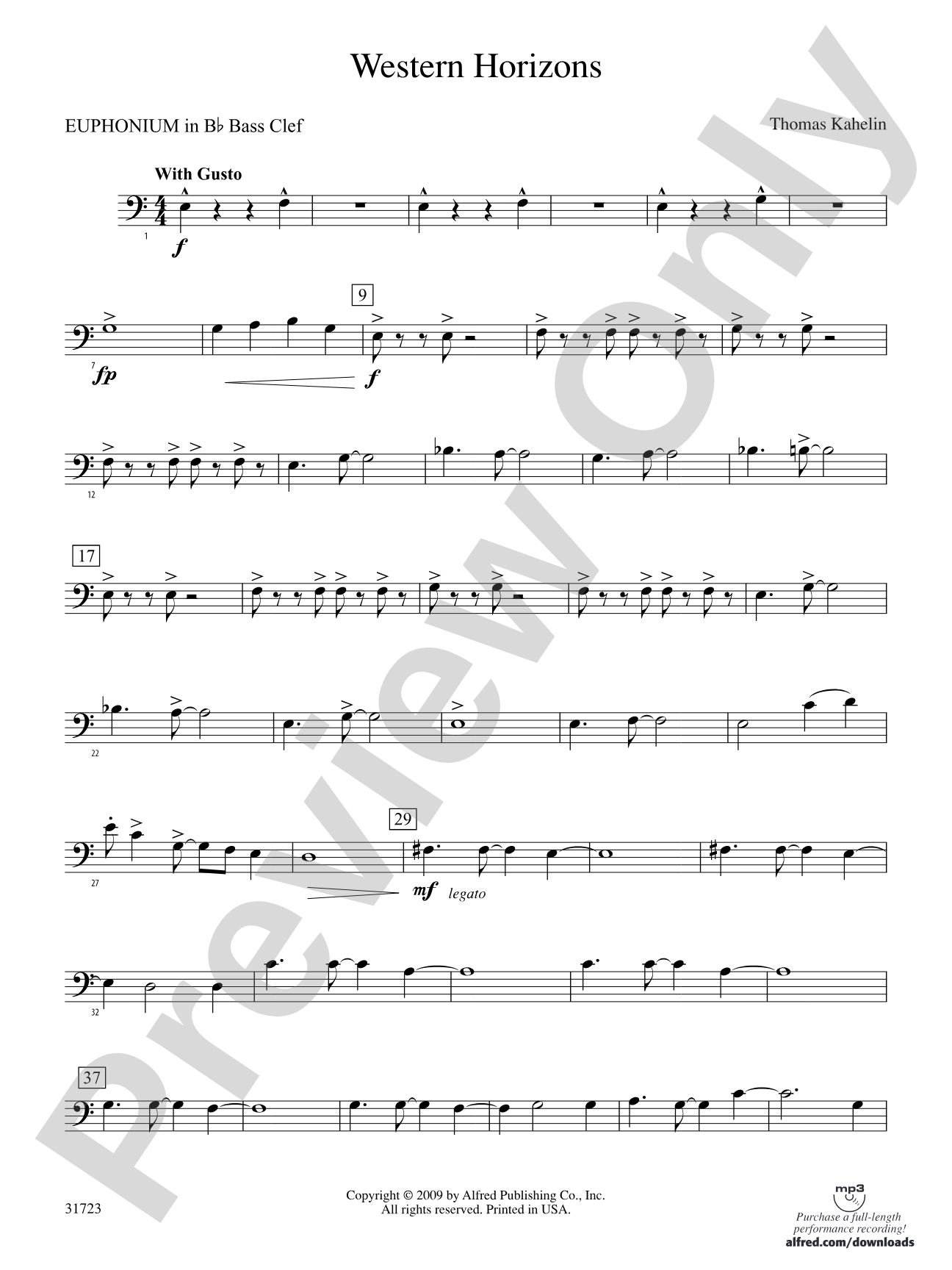 Western Horizons: (wp) B-flat Baritone B.C.