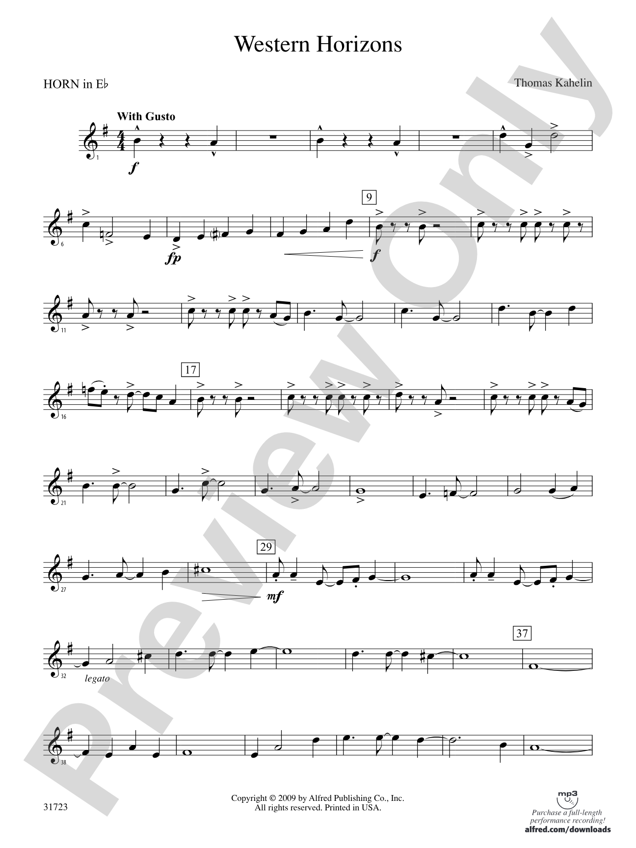 Western Horizons: (wp) 1st Horn in E-flat