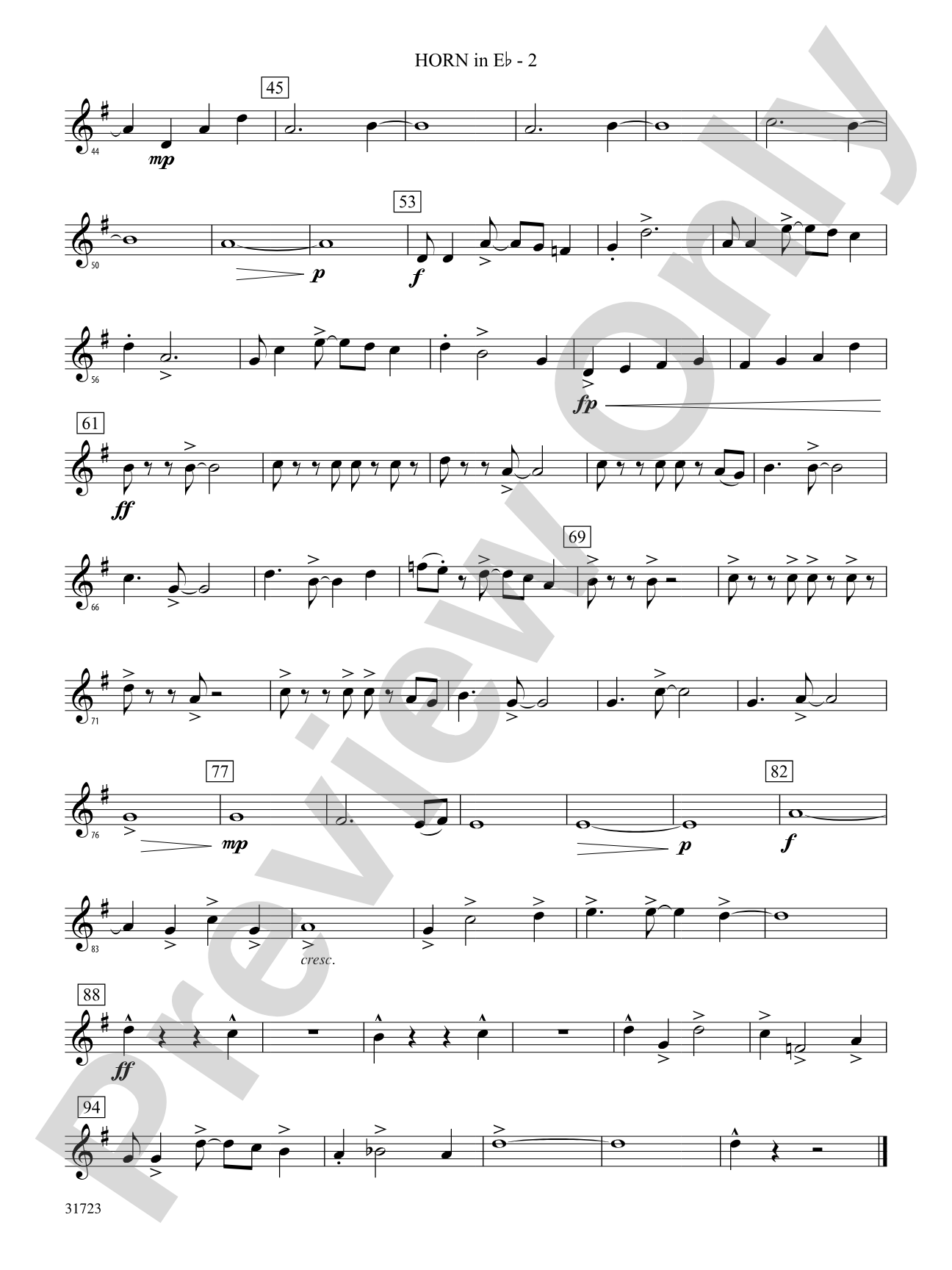 Western Horizons: (wp) 1st Horn in E-flat