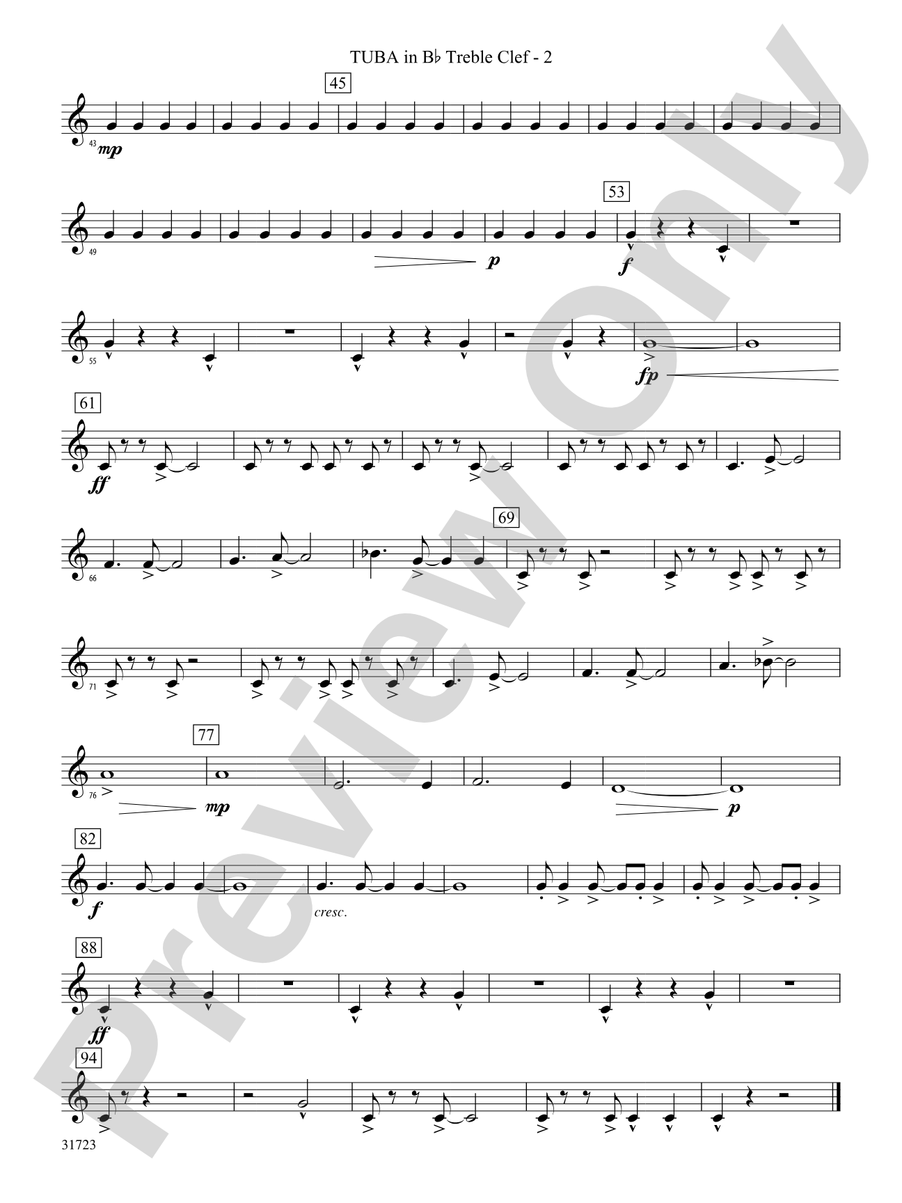 Western Horizons: (wp) B-flat Tuba T.C.