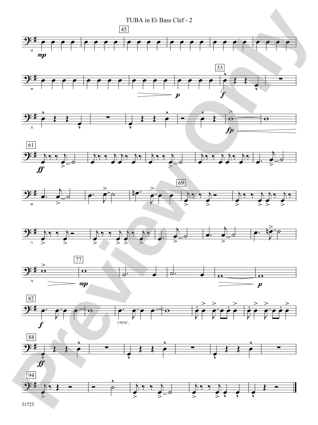 Western Horizons: (wp) E-flat Tuba B.C.