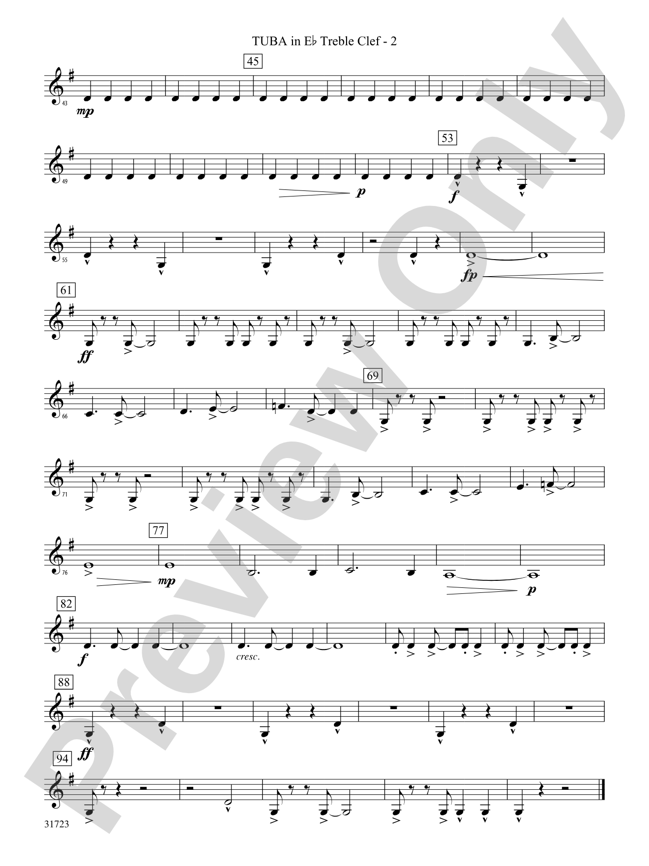 Western Horizons: (wp) E-flat Tuba T.C.