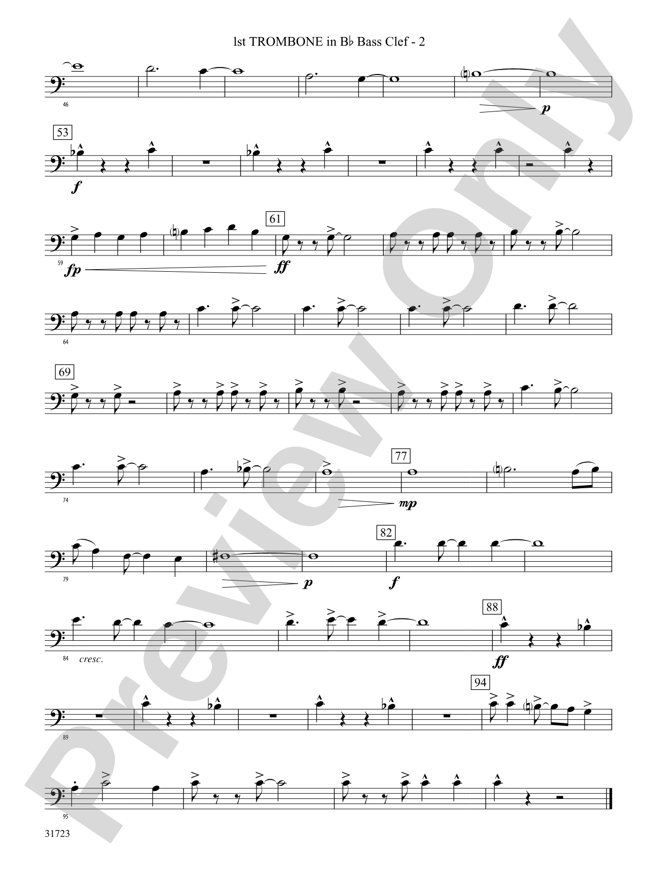Western Horizons: (wp) 1st B-flat Trombone B.C.