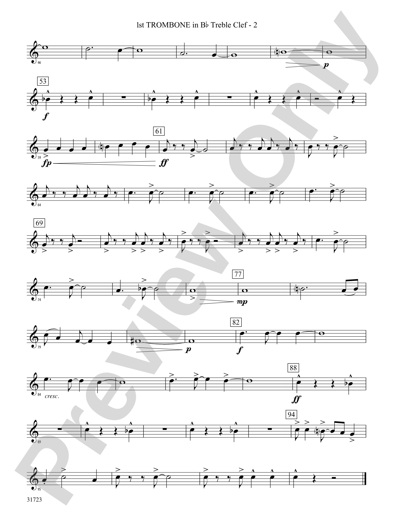 Western Horizons: (wp) 1st B-flat Trombone T.C.