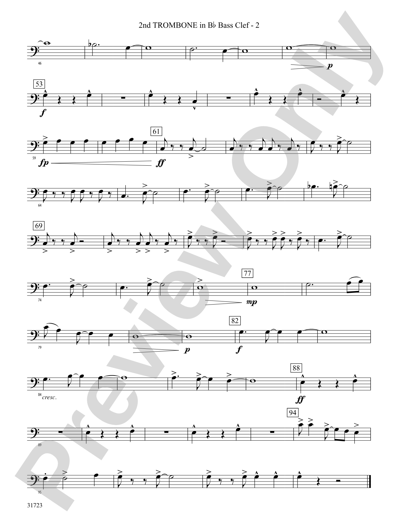 Western Horizons: (wp) 2nd B-flat Trombone B.C.