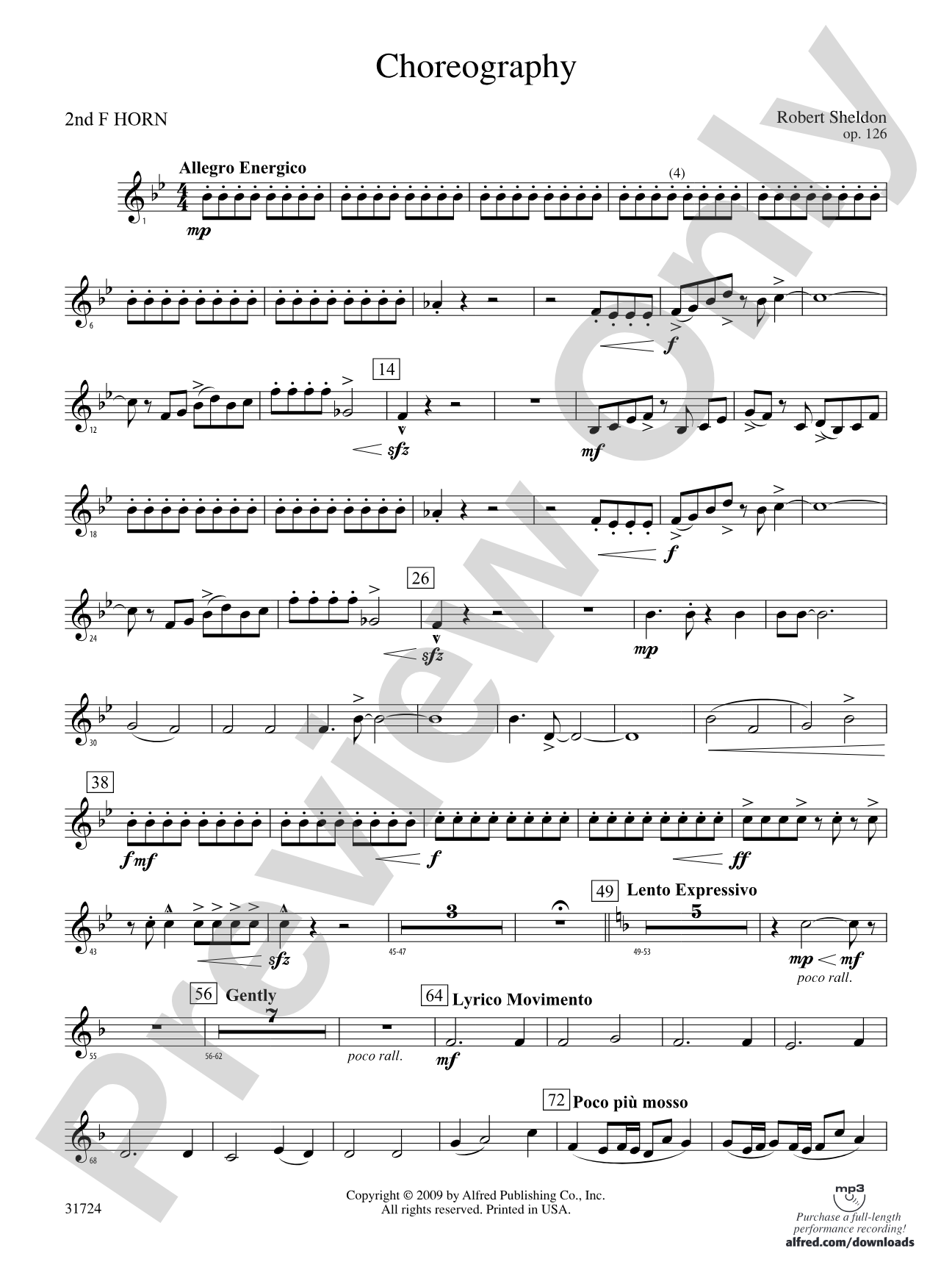 Choreography: 2nd F Horn
