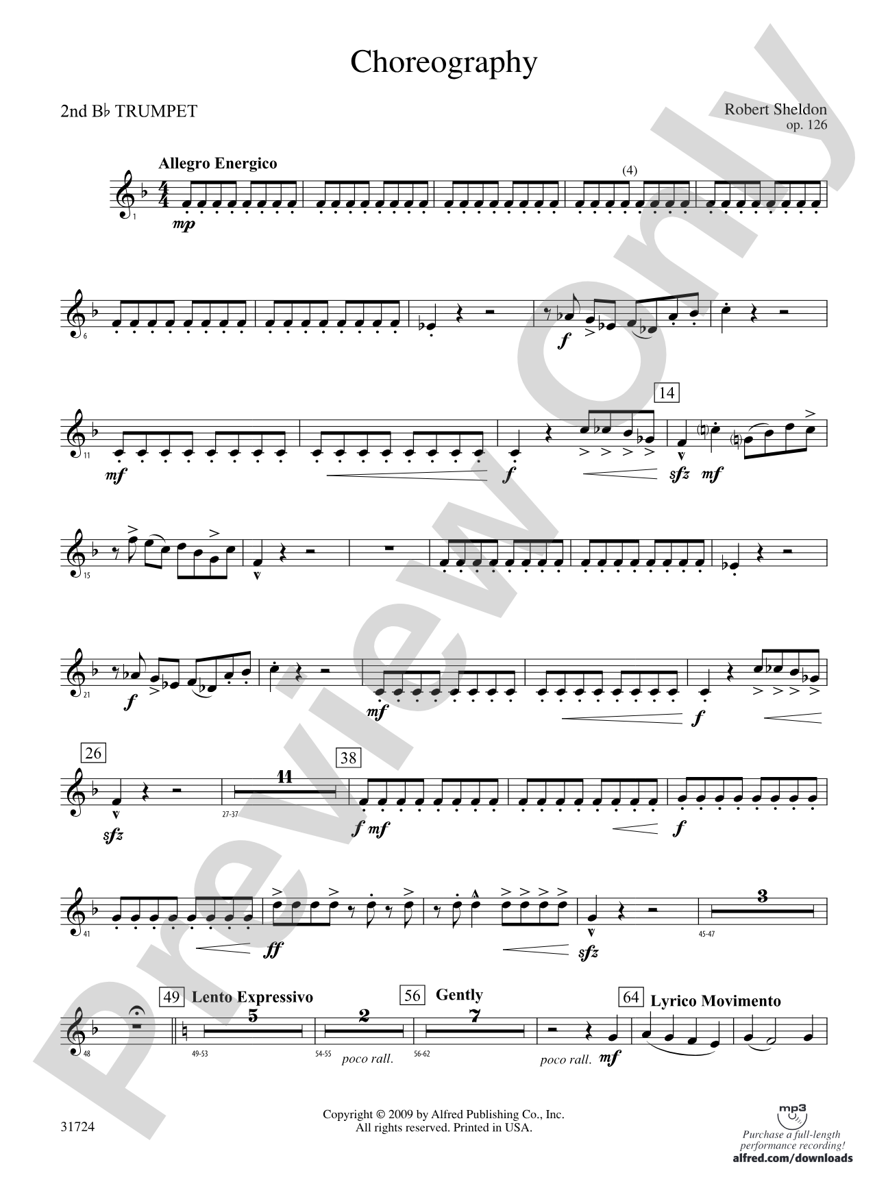Choreography: 2nd B-flat Trumpet